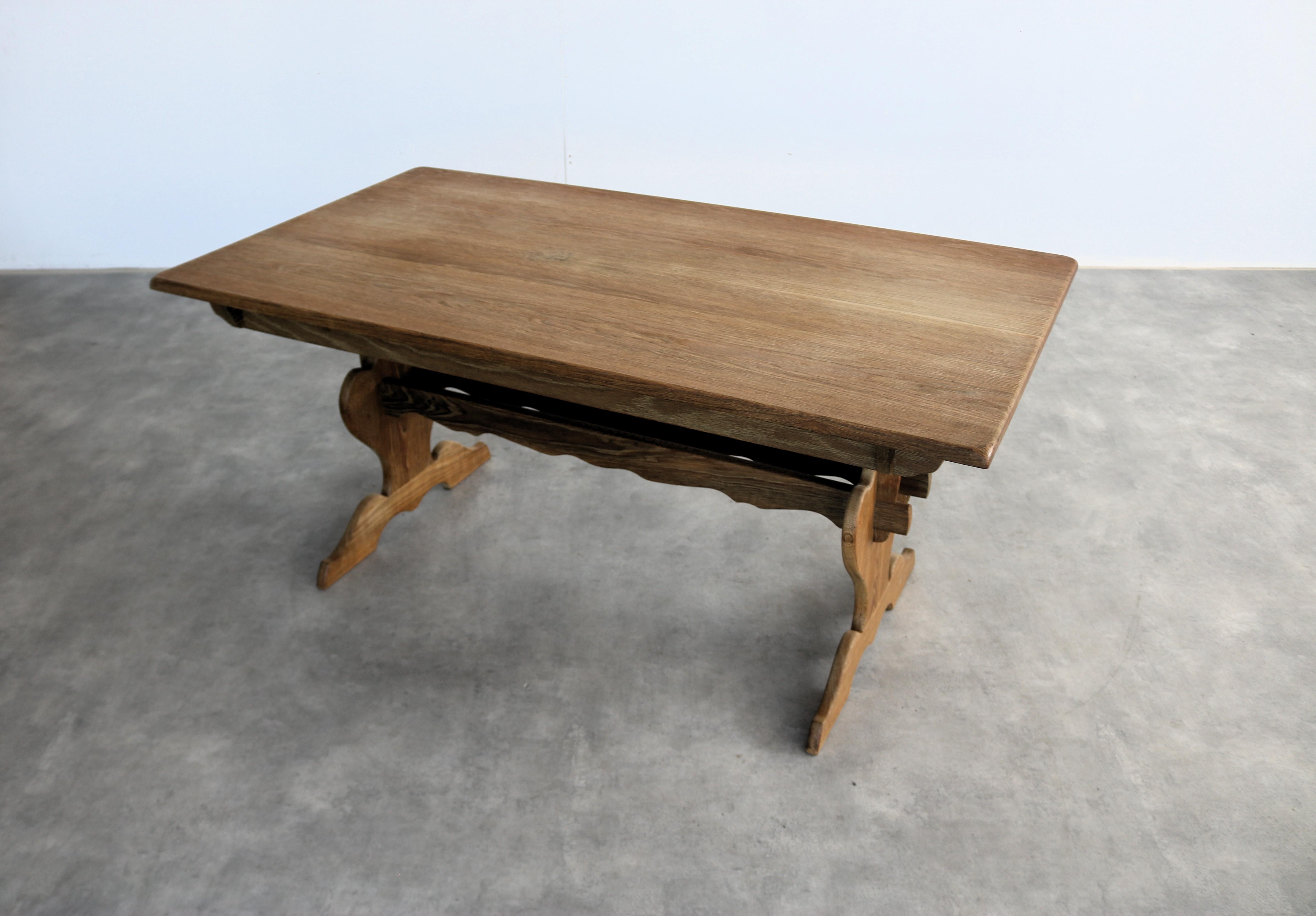 Mid-20th Century Brutalist dining table  table  1960s  Danish  extendable For Sale
