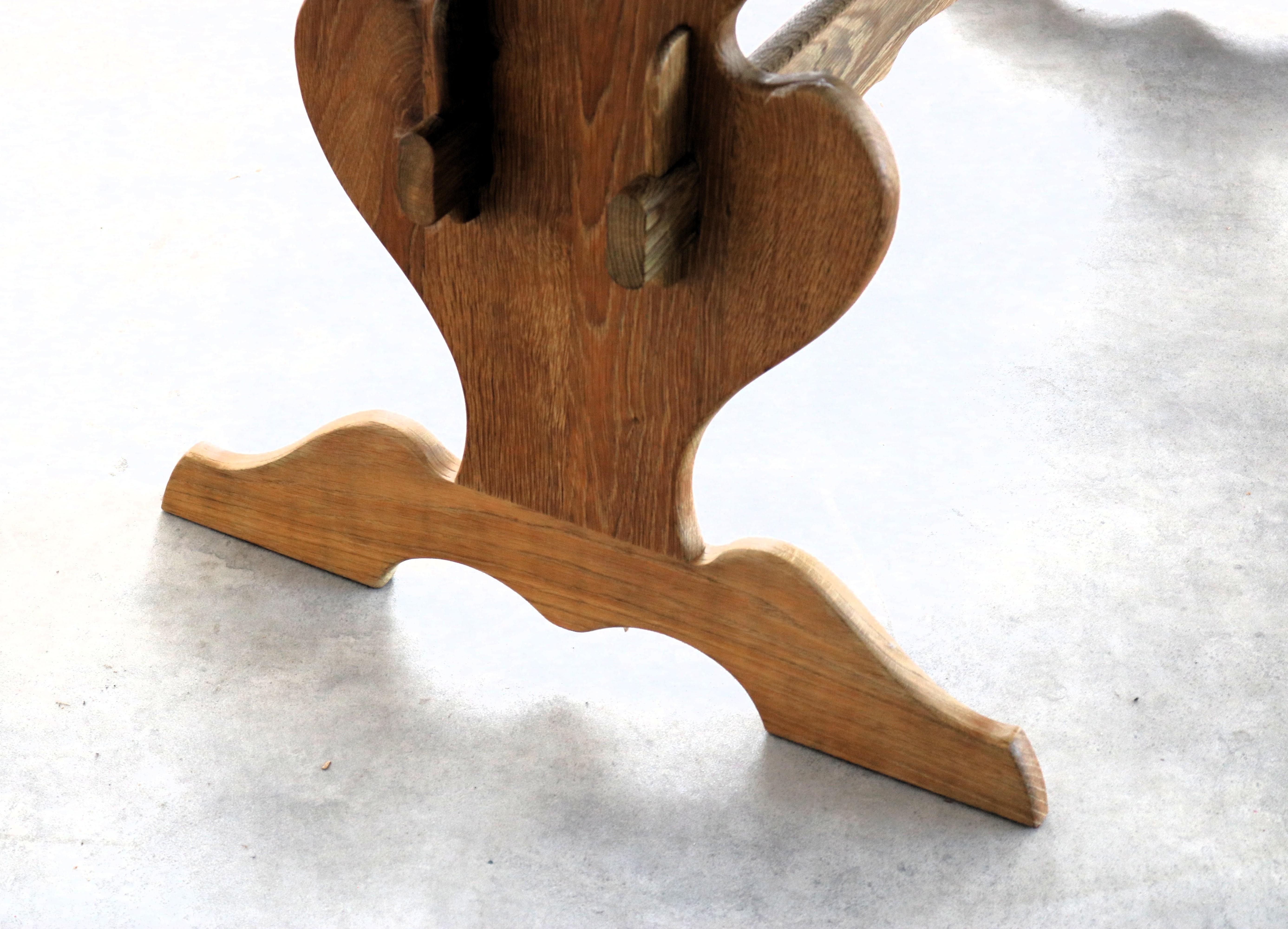 Brutalist dining table  table  1960s  Danish  extendable For Sale 3