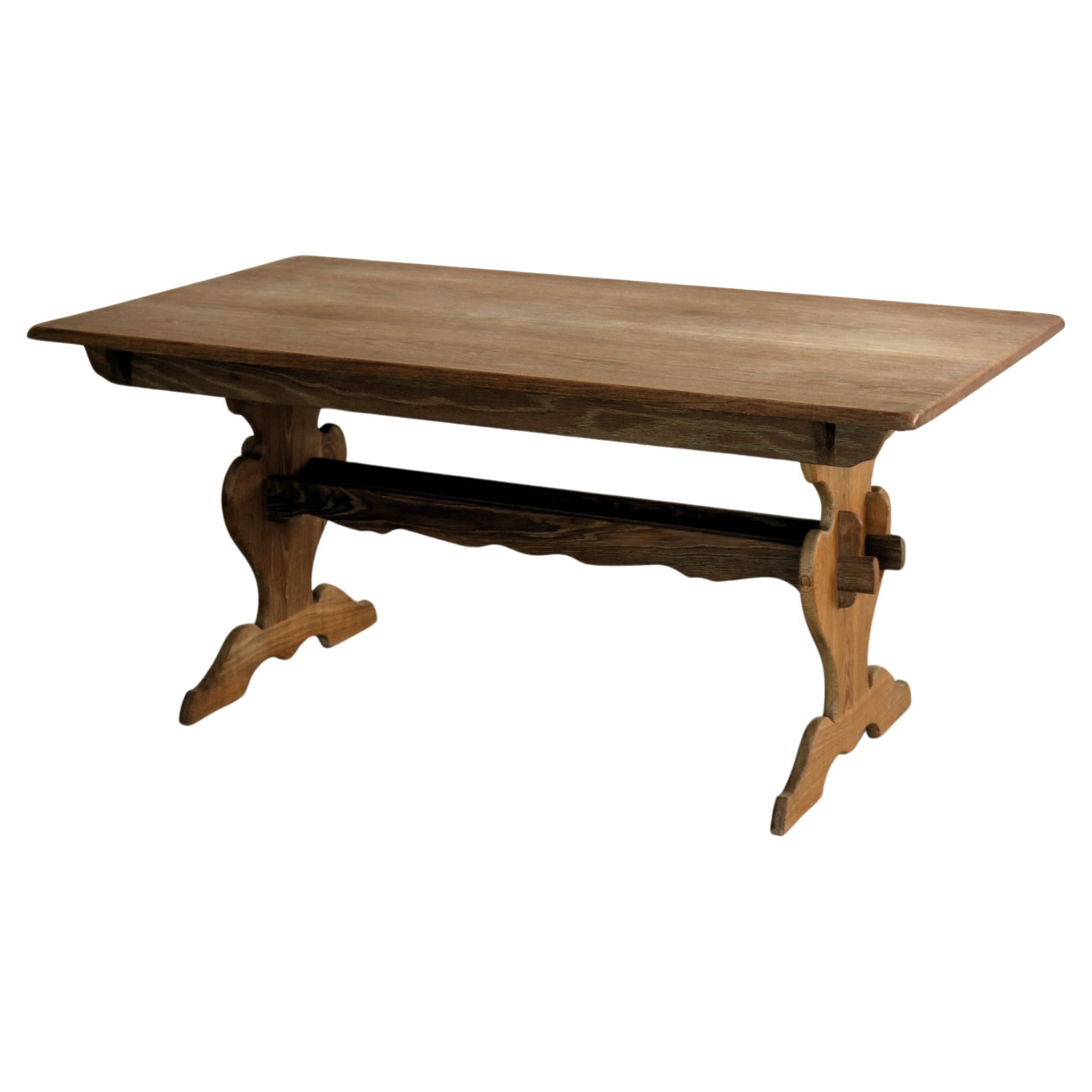 Table de salle à manger brutaliste  tableau  1960s  Danois  extensible