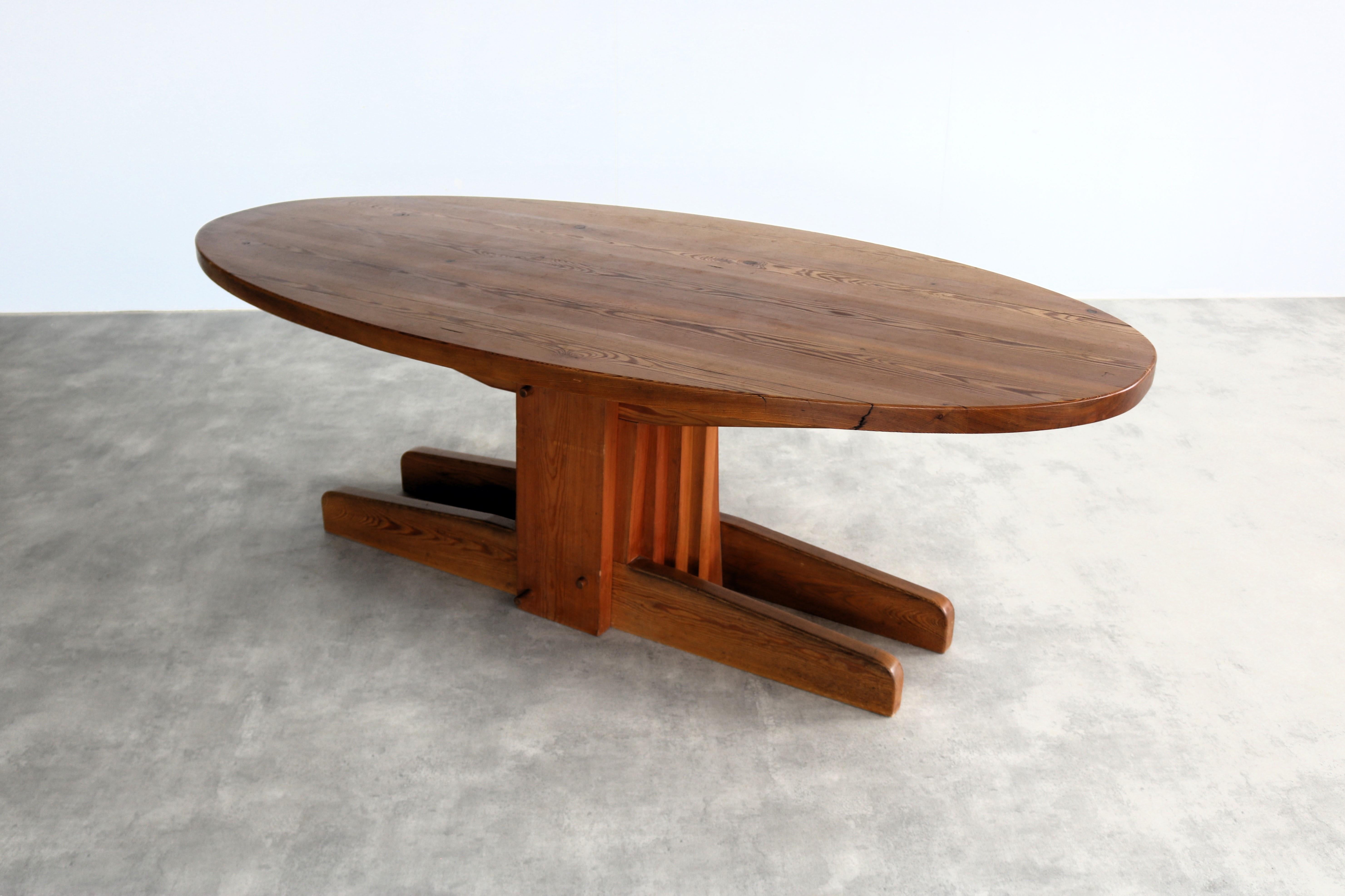 Dutch brutalist dining table  table  60s  oval