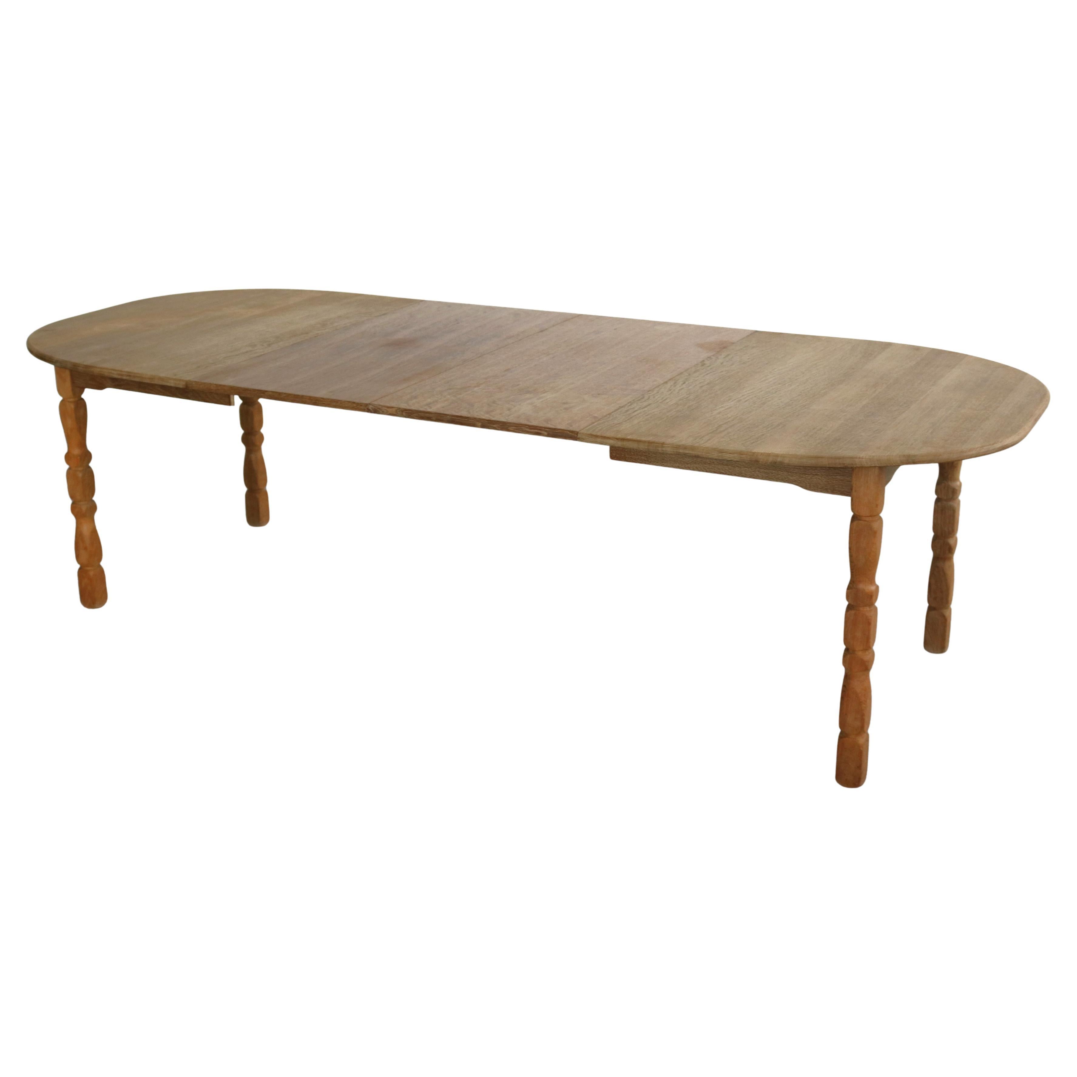 brutalist dining table  vintage table  oak