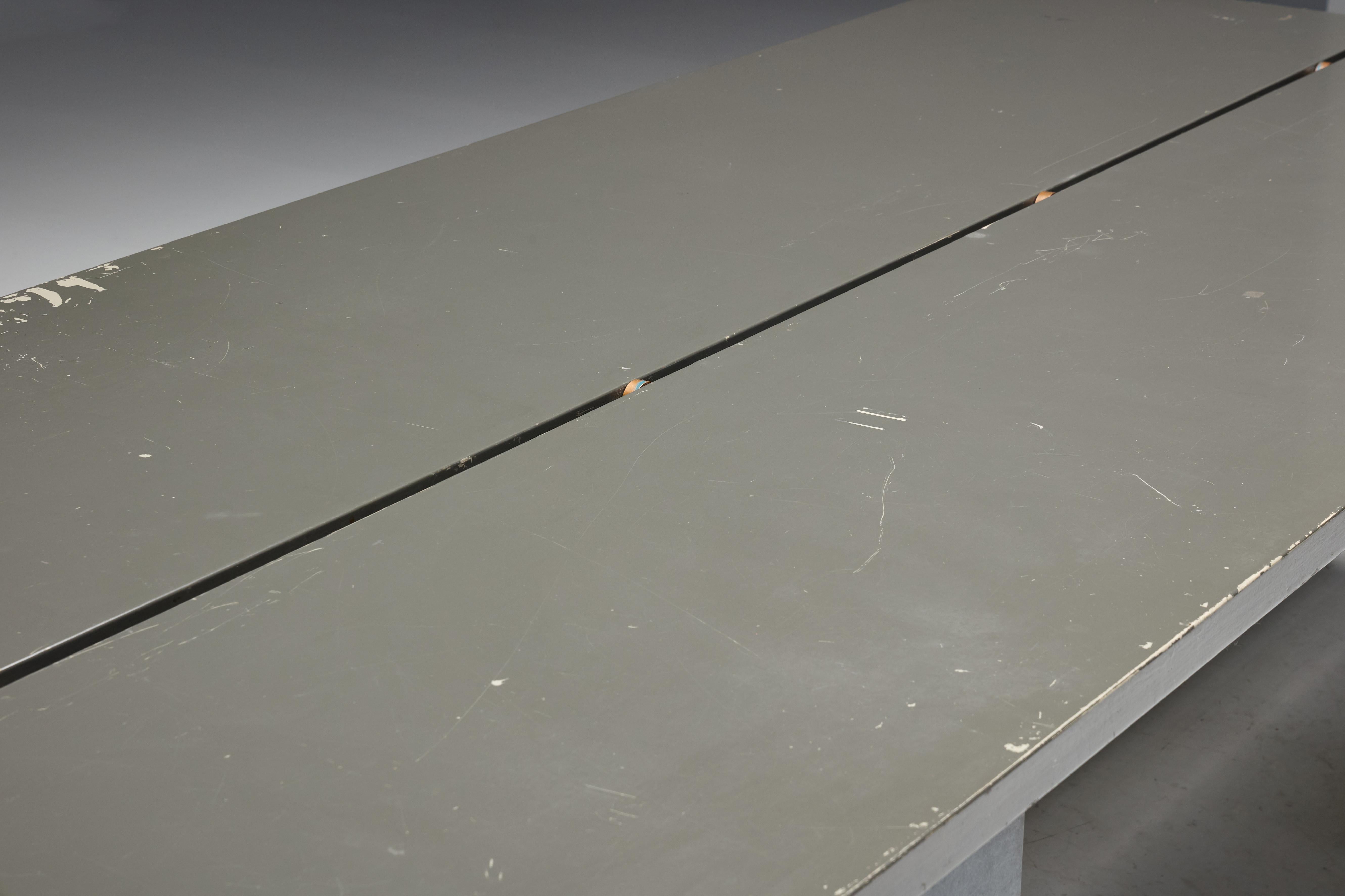 Table de salle à manger brutaliste avec base en pierre, Belgique, 1970 en vente 4