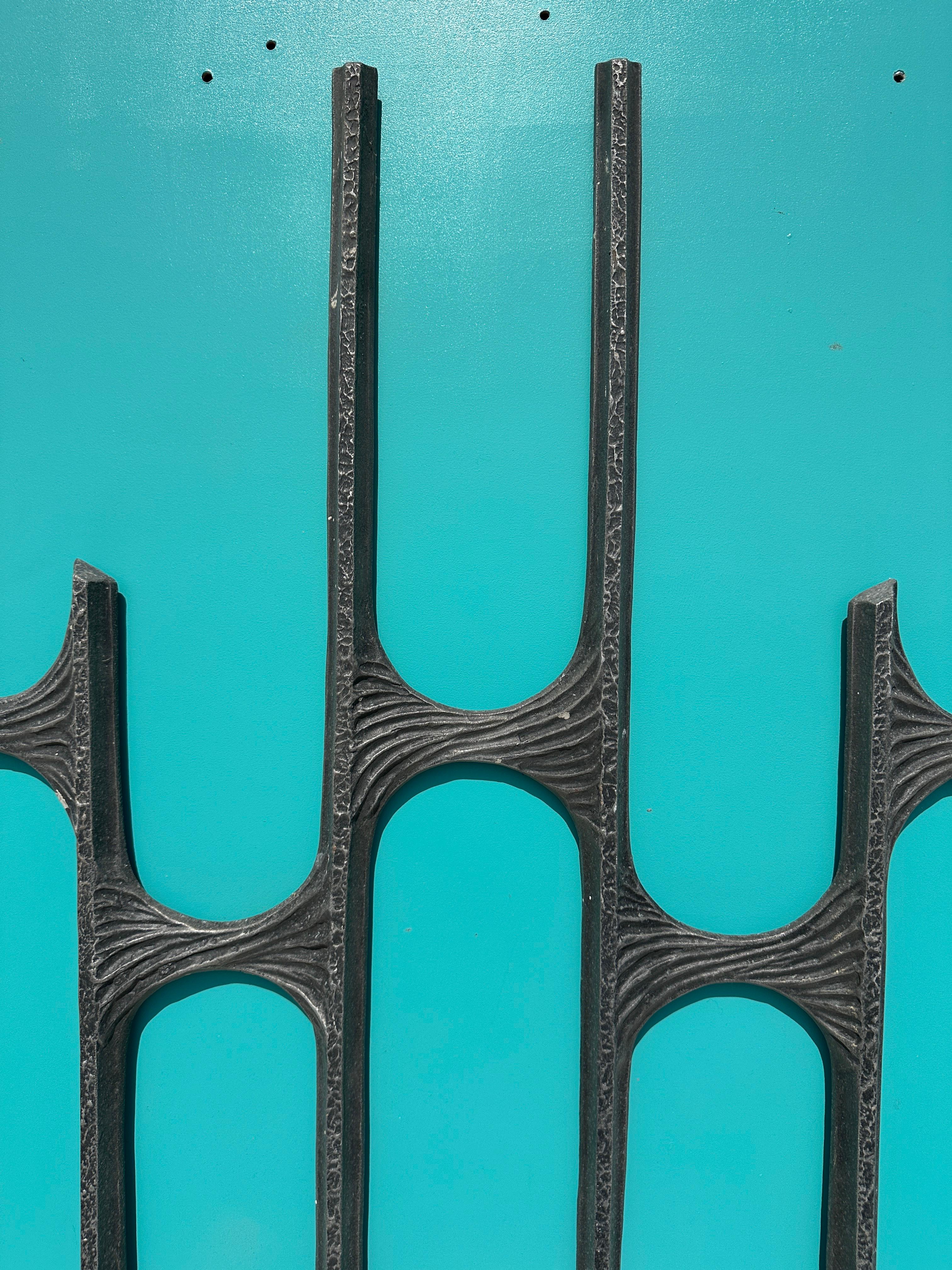 Cast Brutalist Door Panel or Wall Decoration For Sale