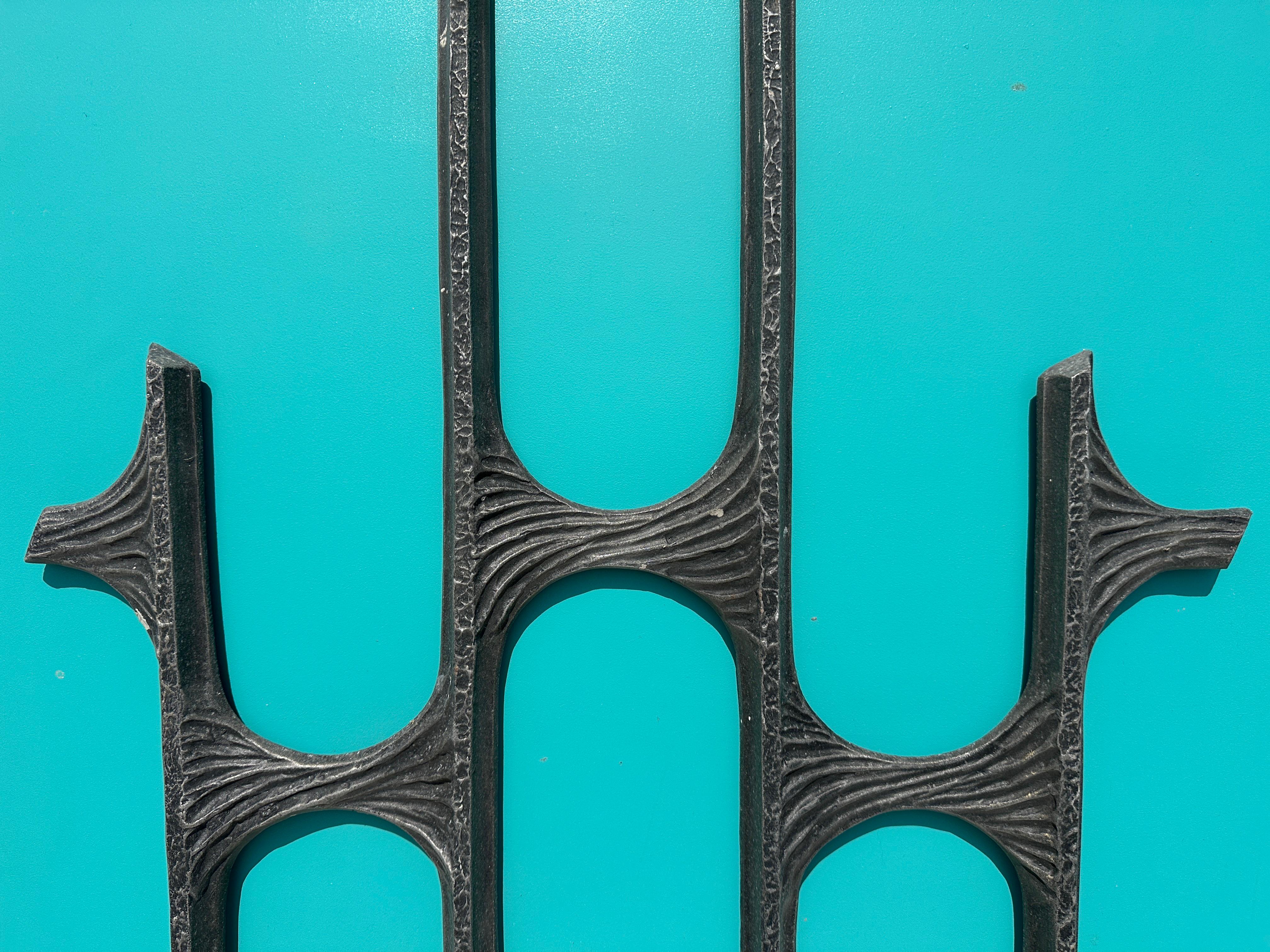 Late 20th Century Brutalist Door Panel or Wall Decoration For Sale