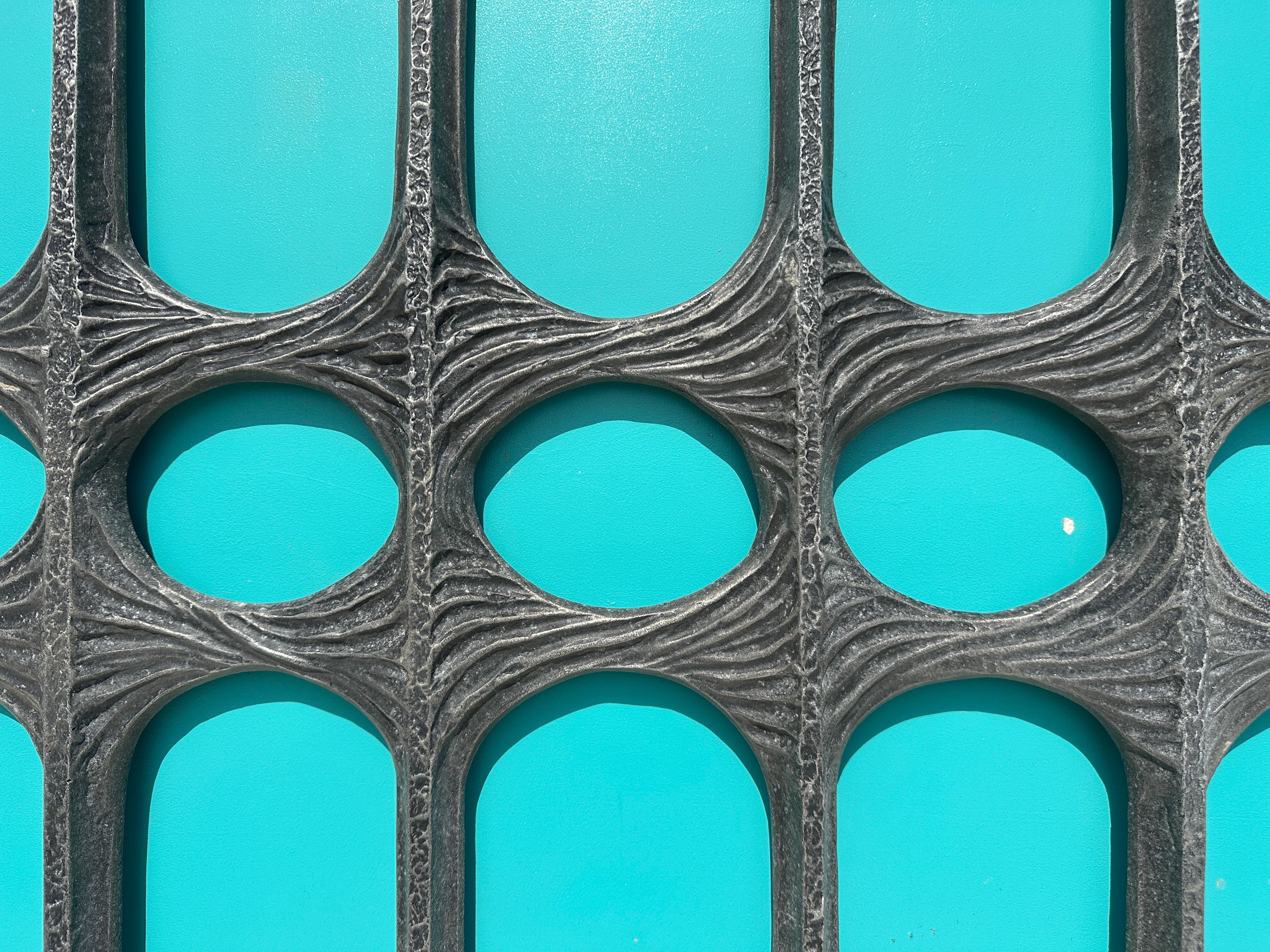 Aluminum Brutalist Door Panel or Wall Decoration For Sale