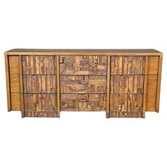 Vintage Brutalist Dresser by Lane Furniture