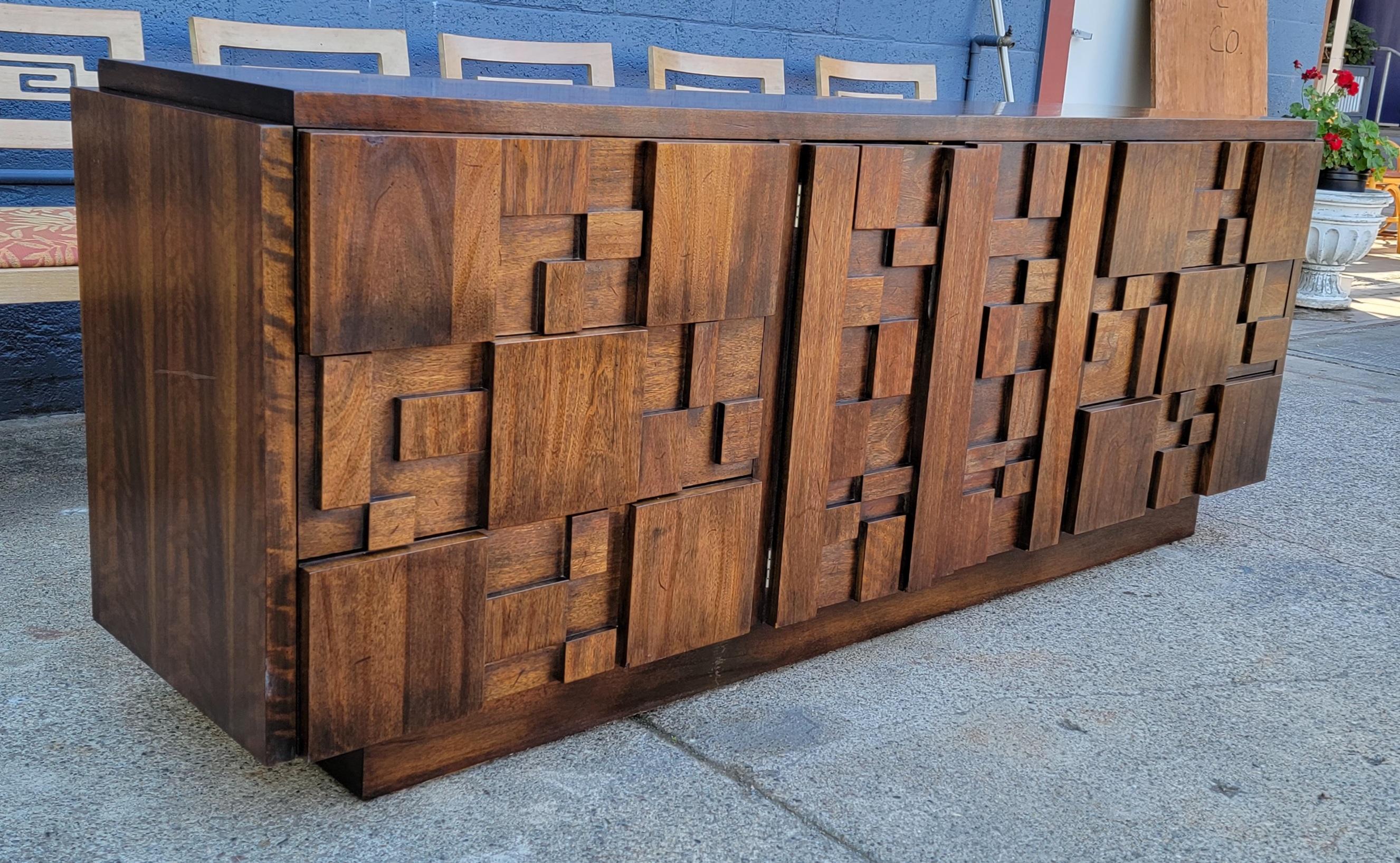 20th Century Brutalist Dresser by Lane Furniture 