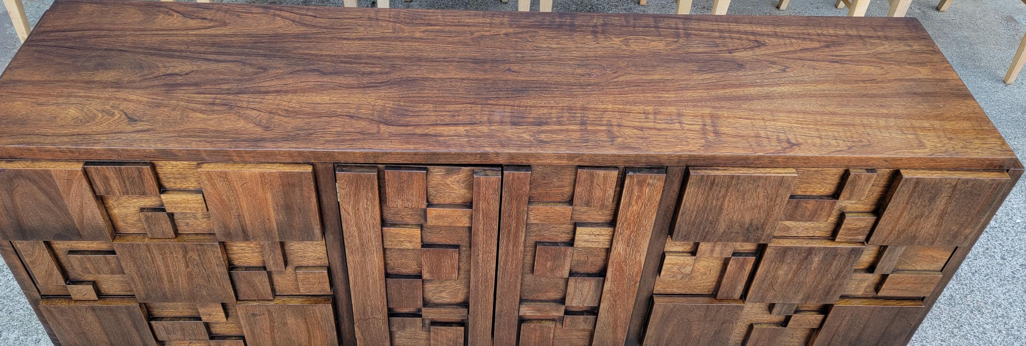 Wood Brutalist Dresser by Lane Furniture 