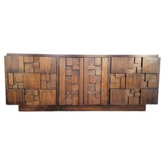 Brutalist Dresser by Lane Furniture "Staccato" Line 1970's