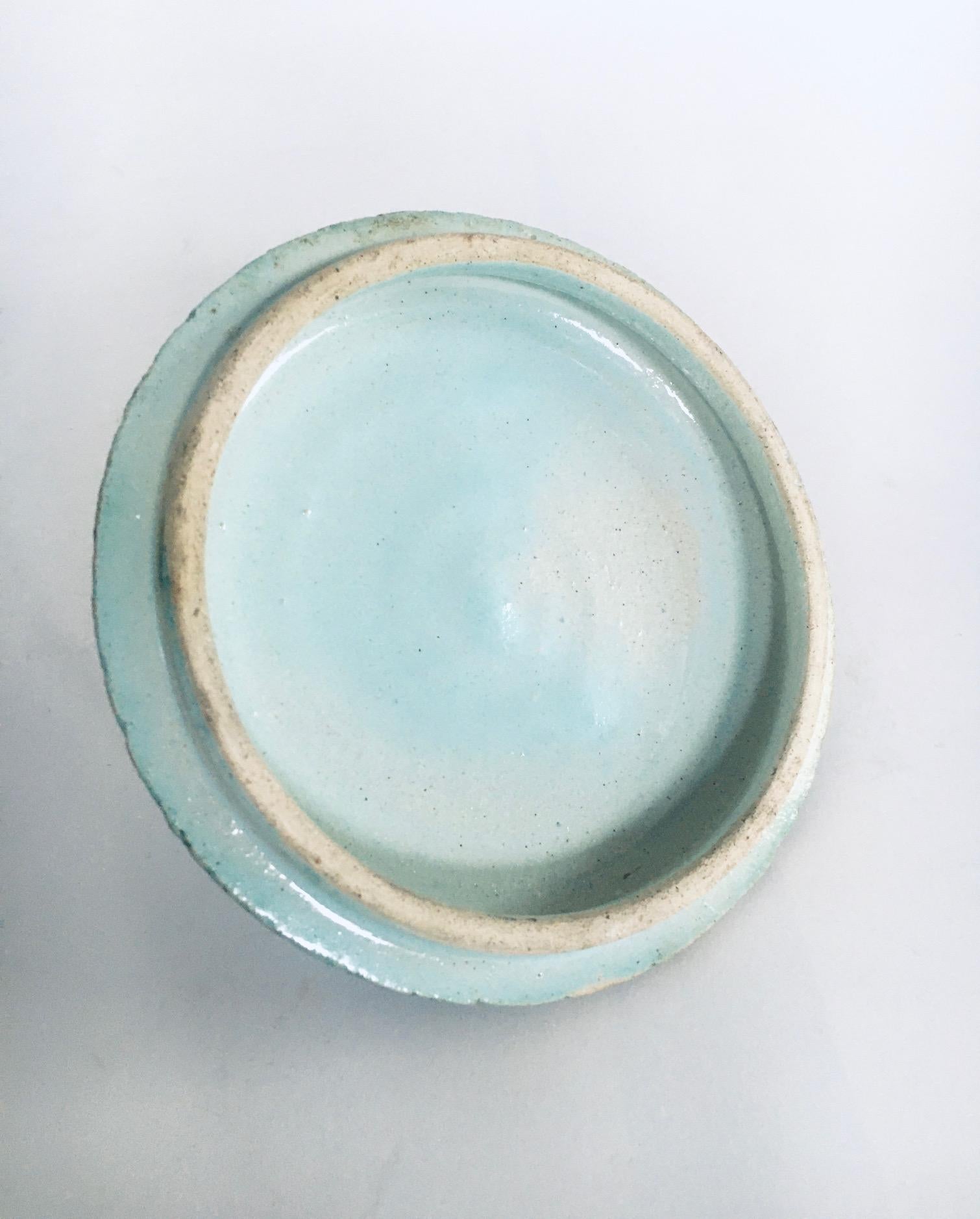 Brutalist Dutch Art Ceramic Jar Pot by Pieter Groeneveldt, Netherlands 1960's For Sale 11