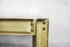 Brutalist Dutch Cast Brass T09 Embassy Coffee Table by Peter Ghyczy, 1970s