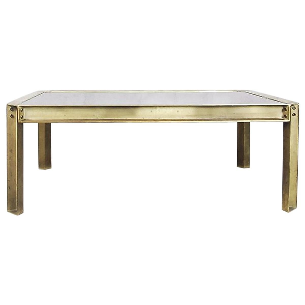 Brutalist Dutch Cast Brass T09 Embassy Coffee Table by Peter Ghyczy, 1970s For Sale