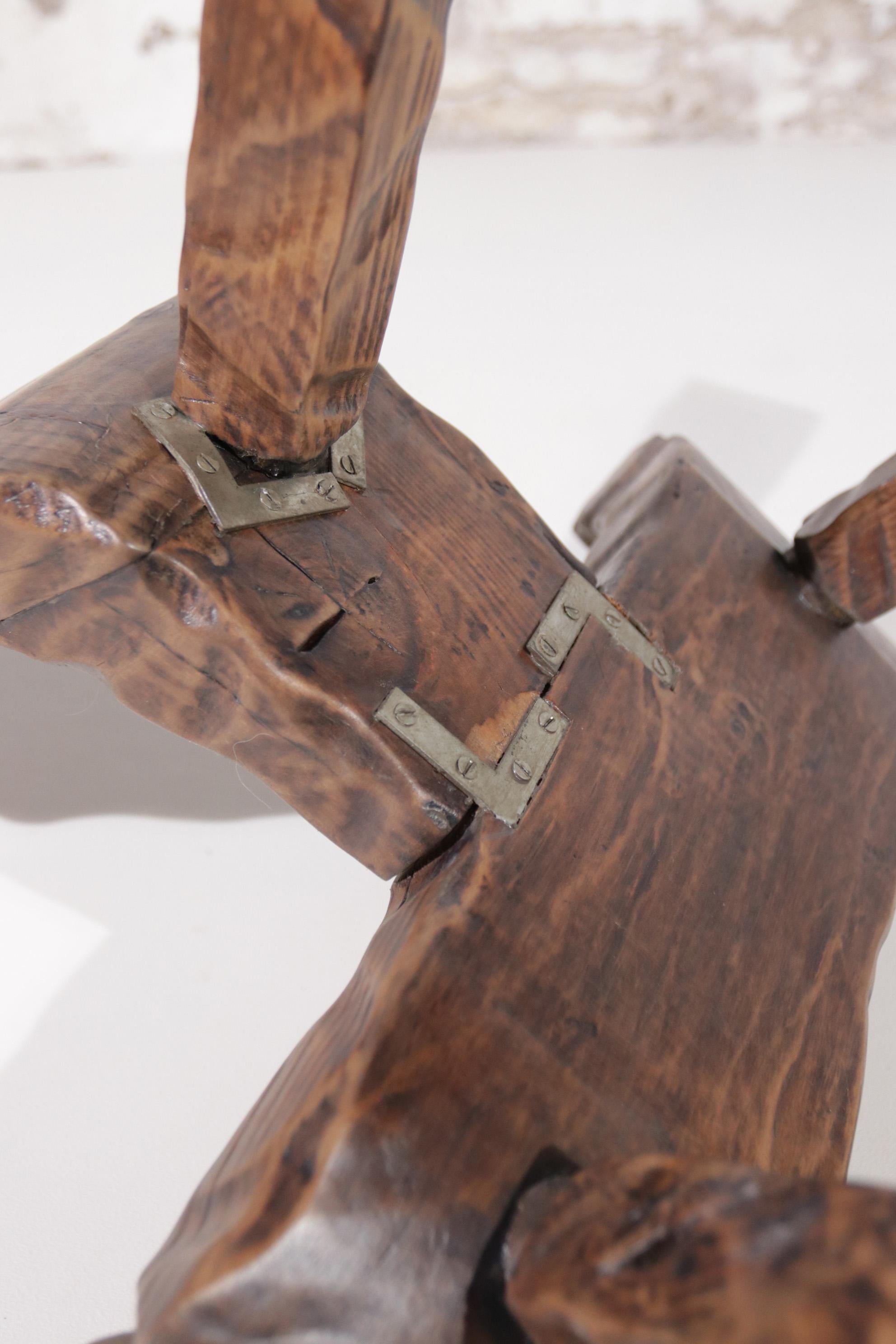 Brutalist Spanish Mid-Century Sculptural Tripod Chair '50 For Sale 4