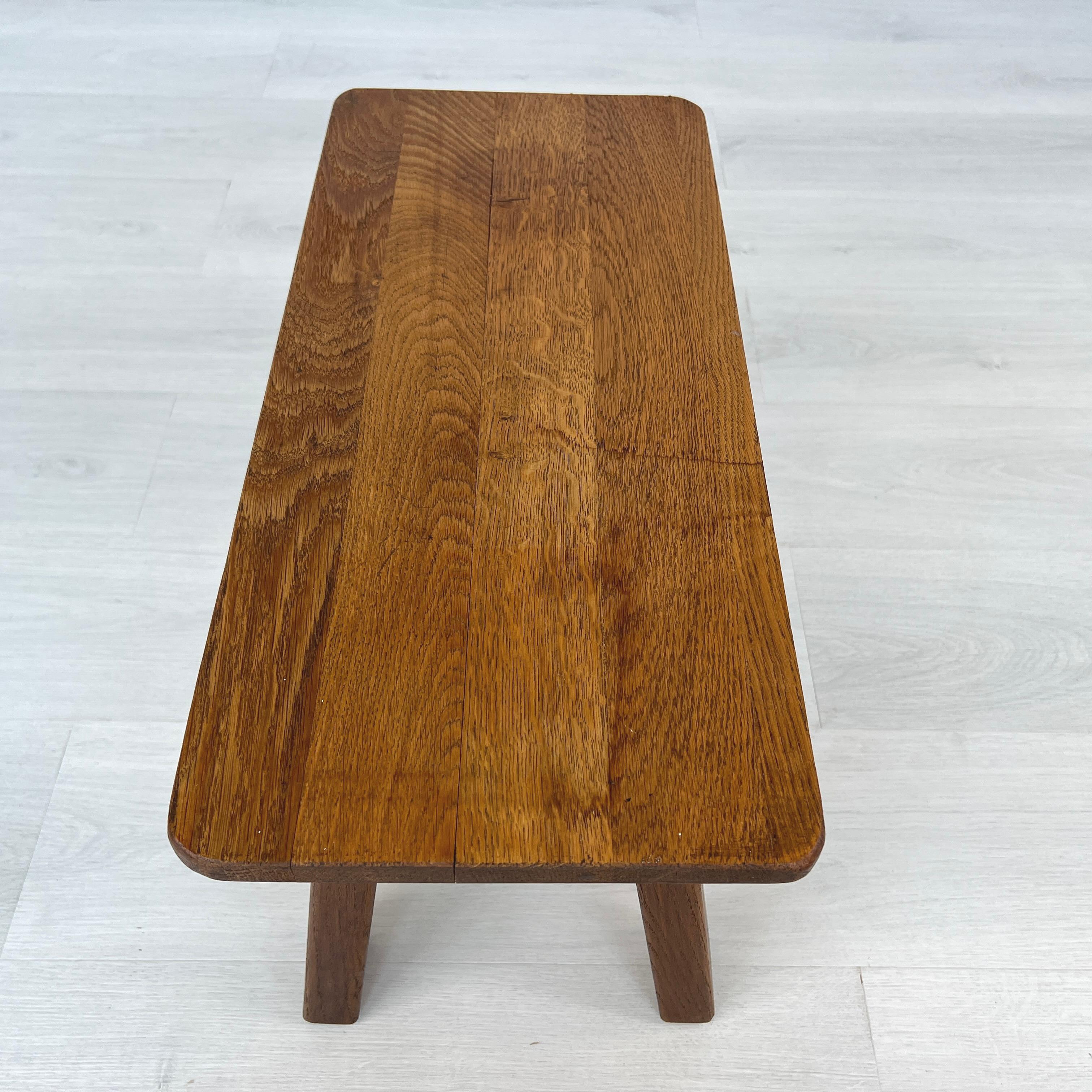 Brutalist Dutch Oak Coffee Table For Sale 1
