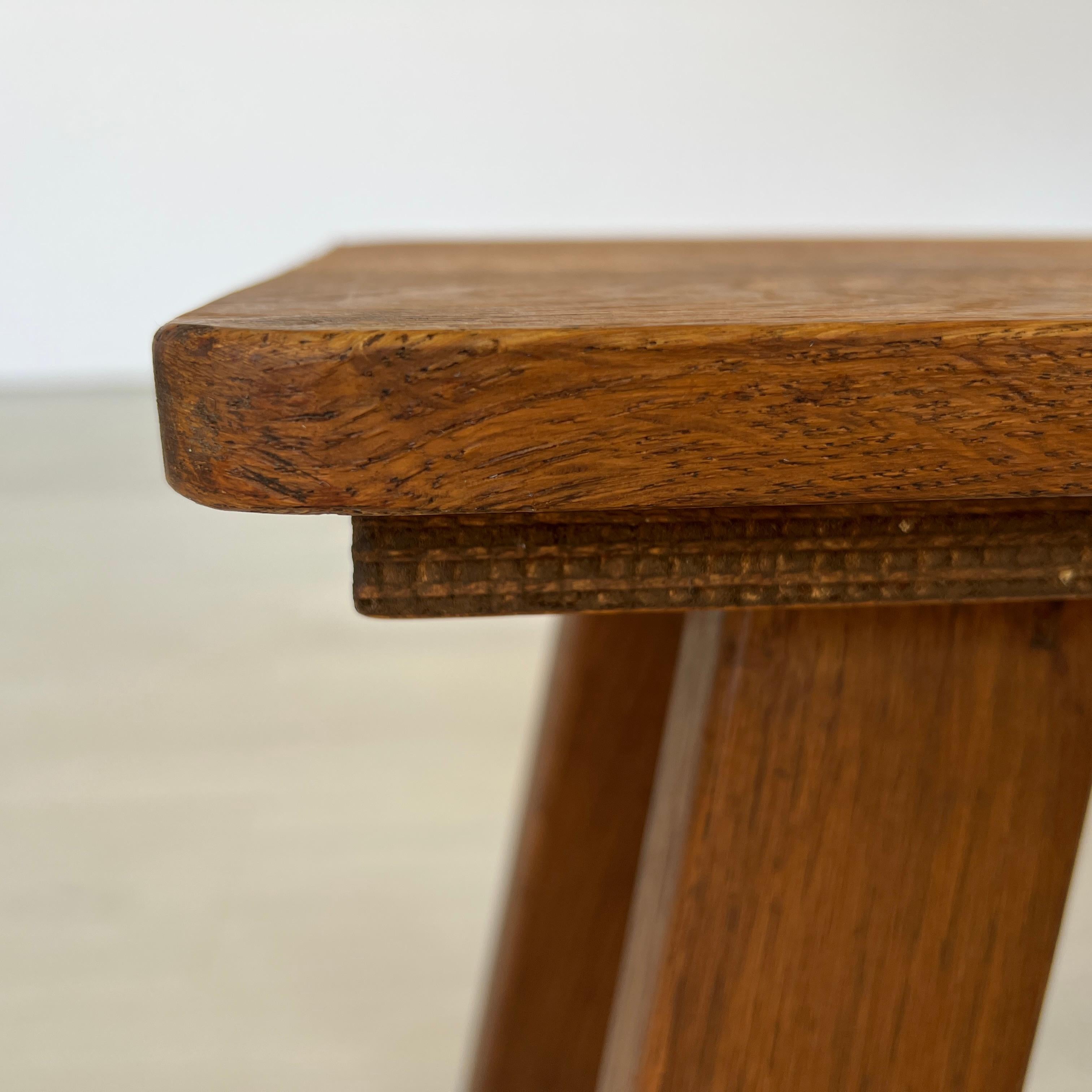 Brutalist Dutch Oak Coffee Table For Sale 2