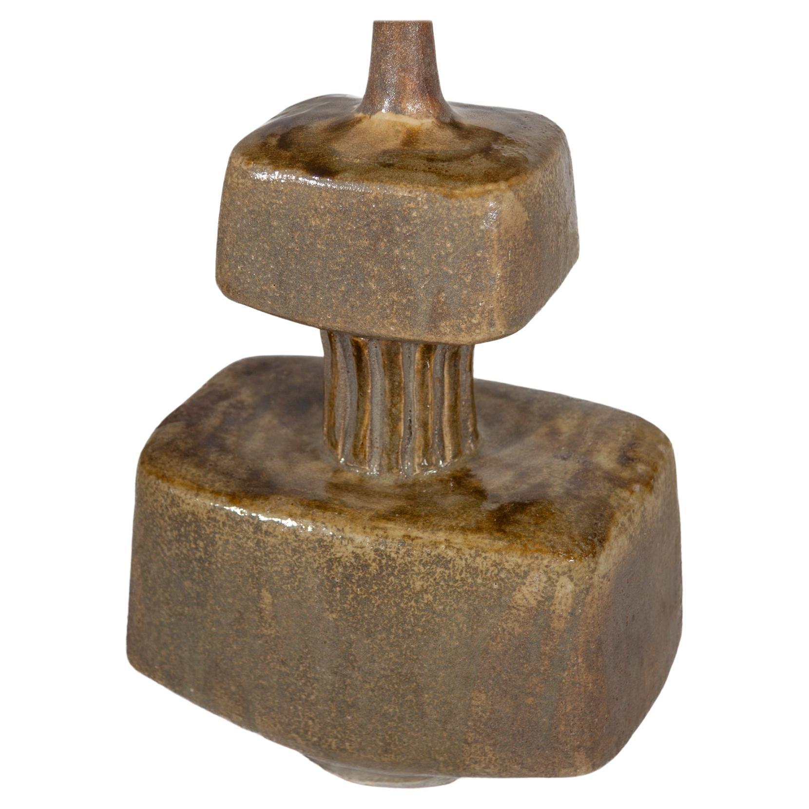 Lampadaire et lampe de table brutaliste en céramique émaillée, 1970 en vente