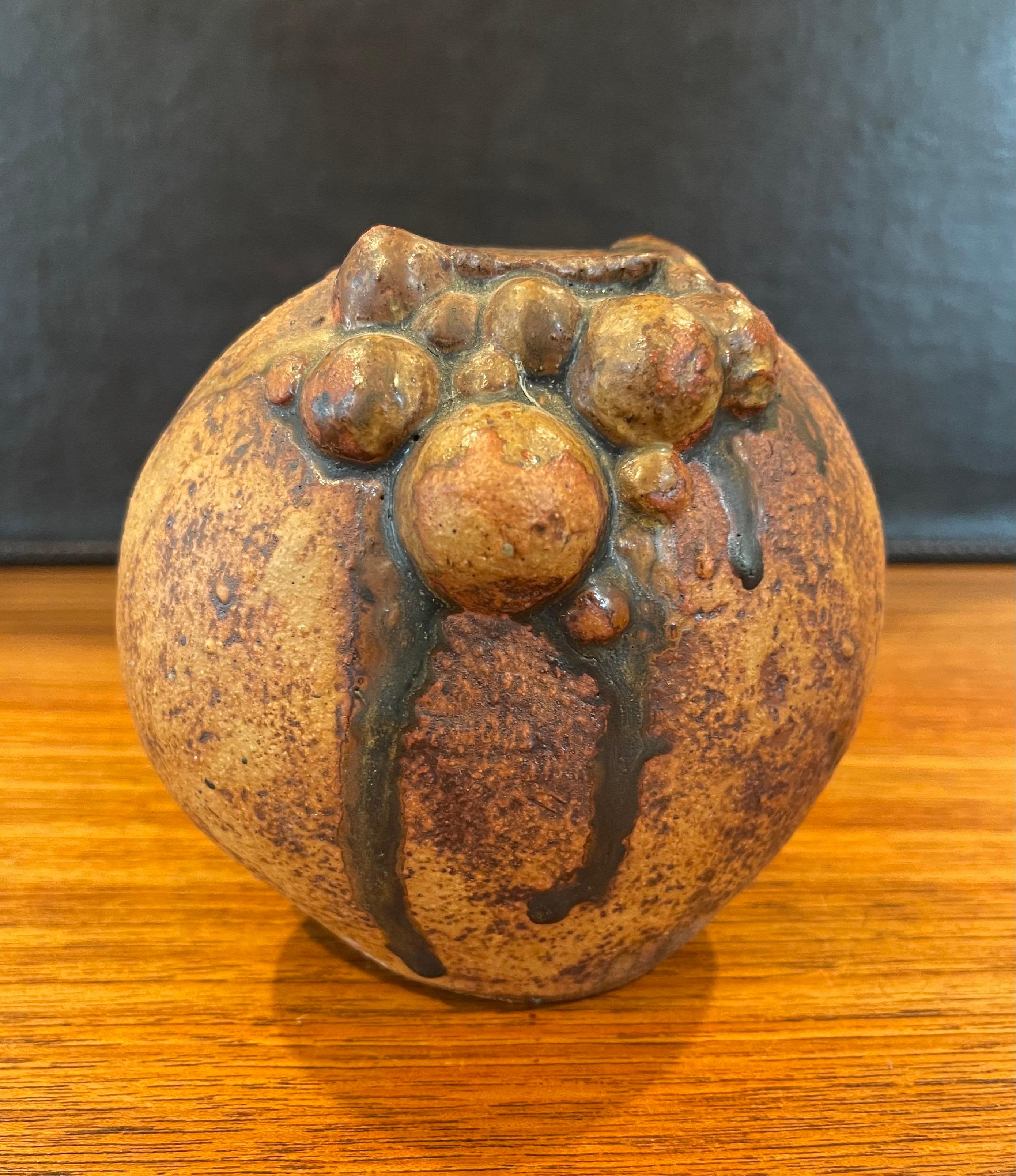 Brutalist Earthenware Pottery Vase by Bernard Rooke For Sale 4