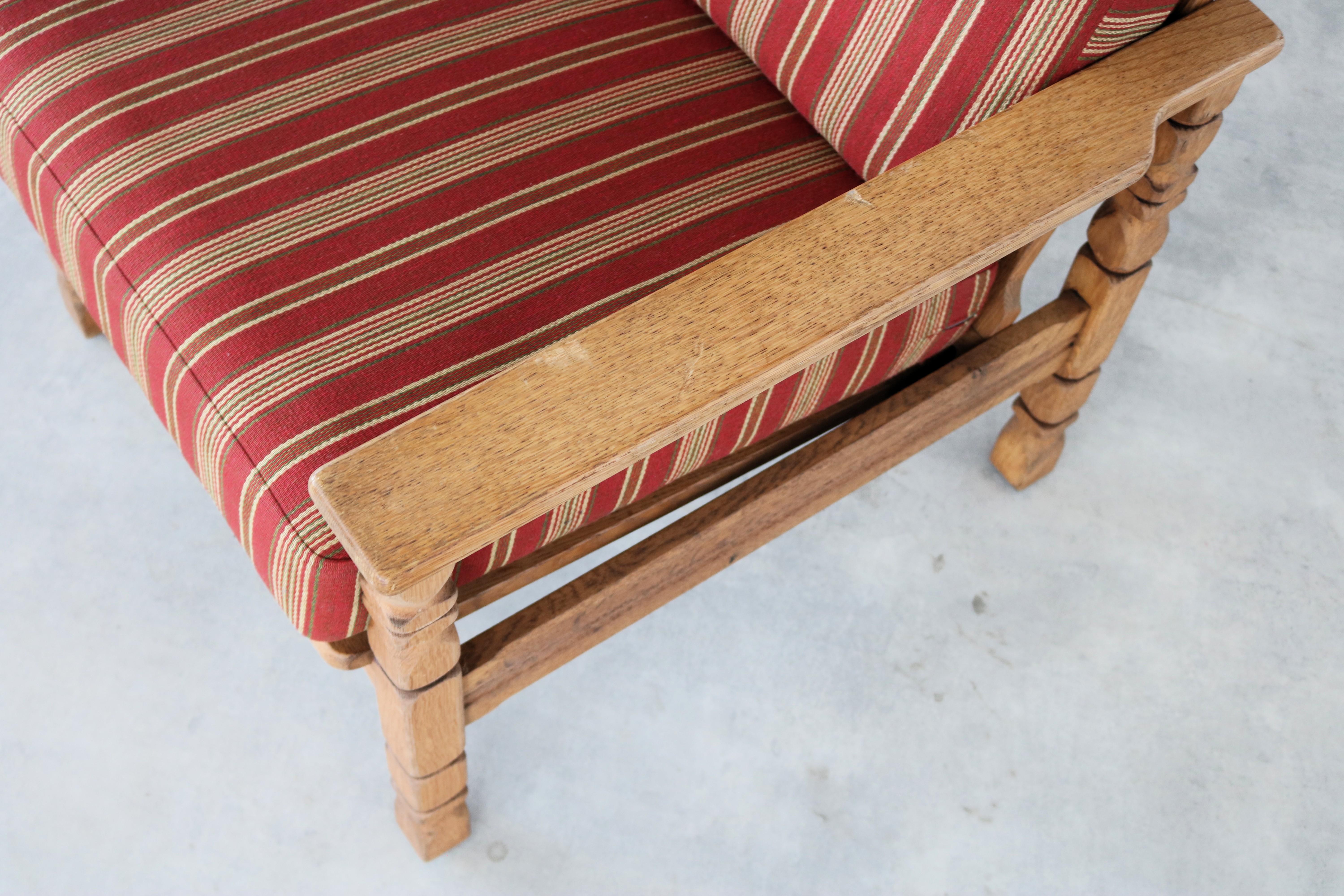 brutalist easy chair  vintage armchair  1960s  oak For Sale 2