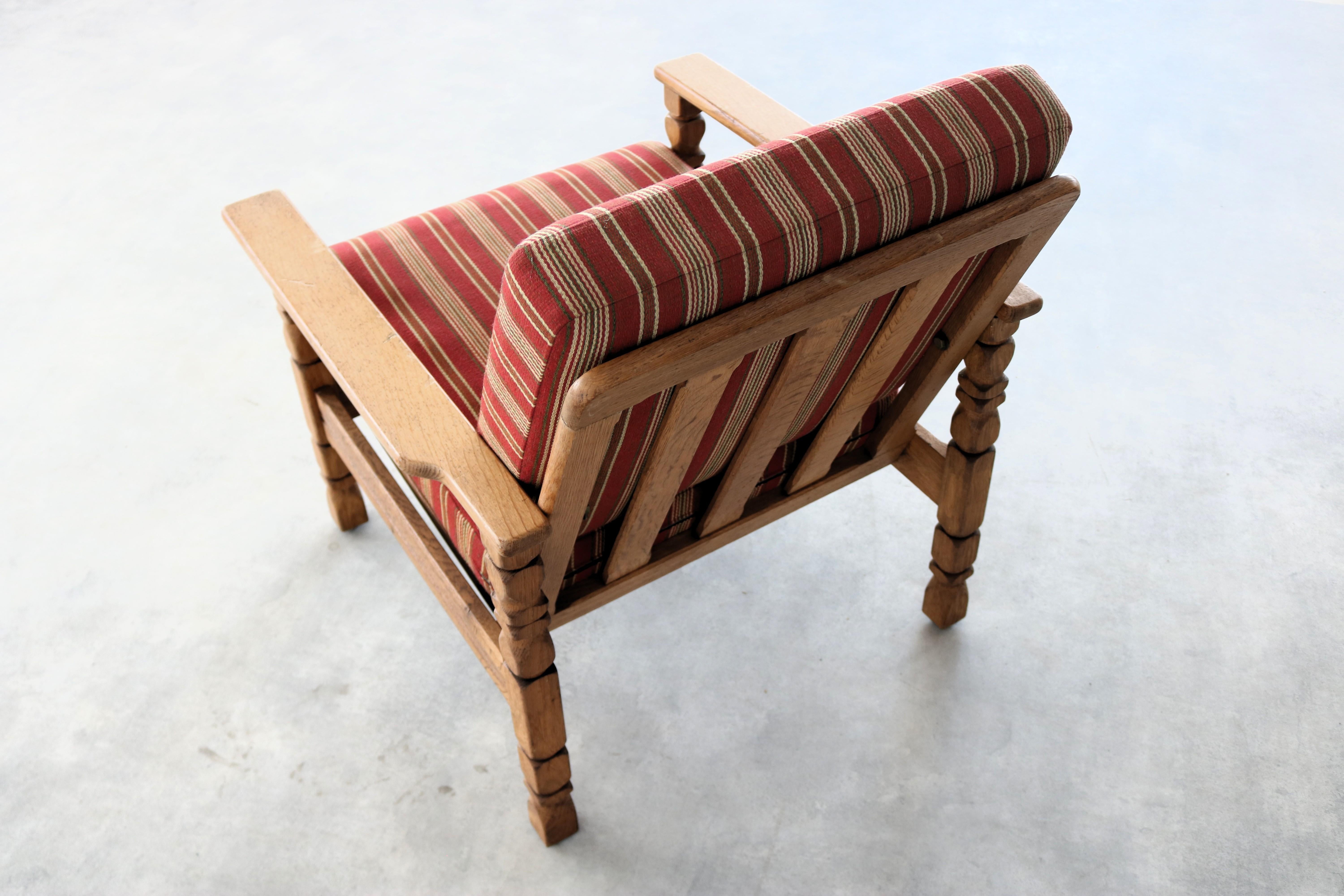 brutalist easy chair  vintage armchair  1960s  oak For Sale 3