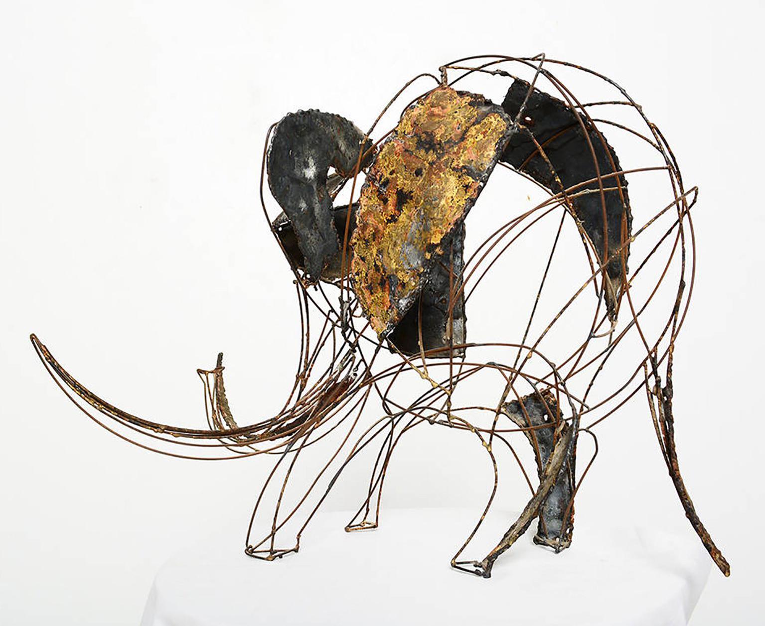 Late 20th Century Brutalist Elephant Sculpture John Jagger