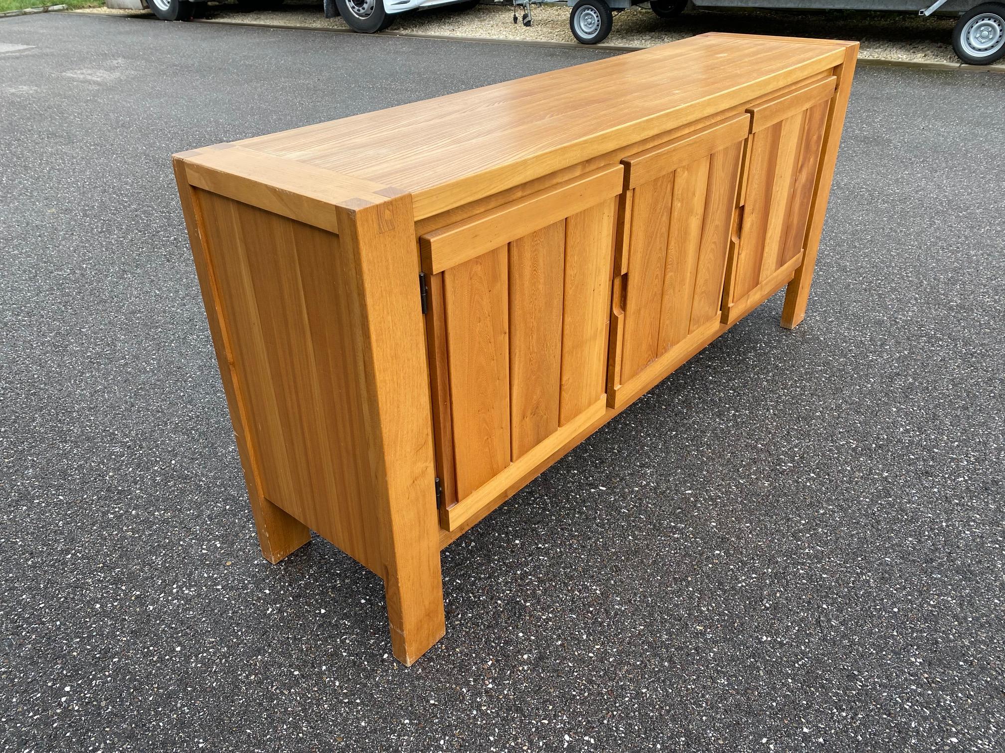 Brutalist Elm Buffet by Maison Monopoly For Sale 4