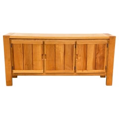 Vintage Brutalist Elm Buffet by Maison Monopoly