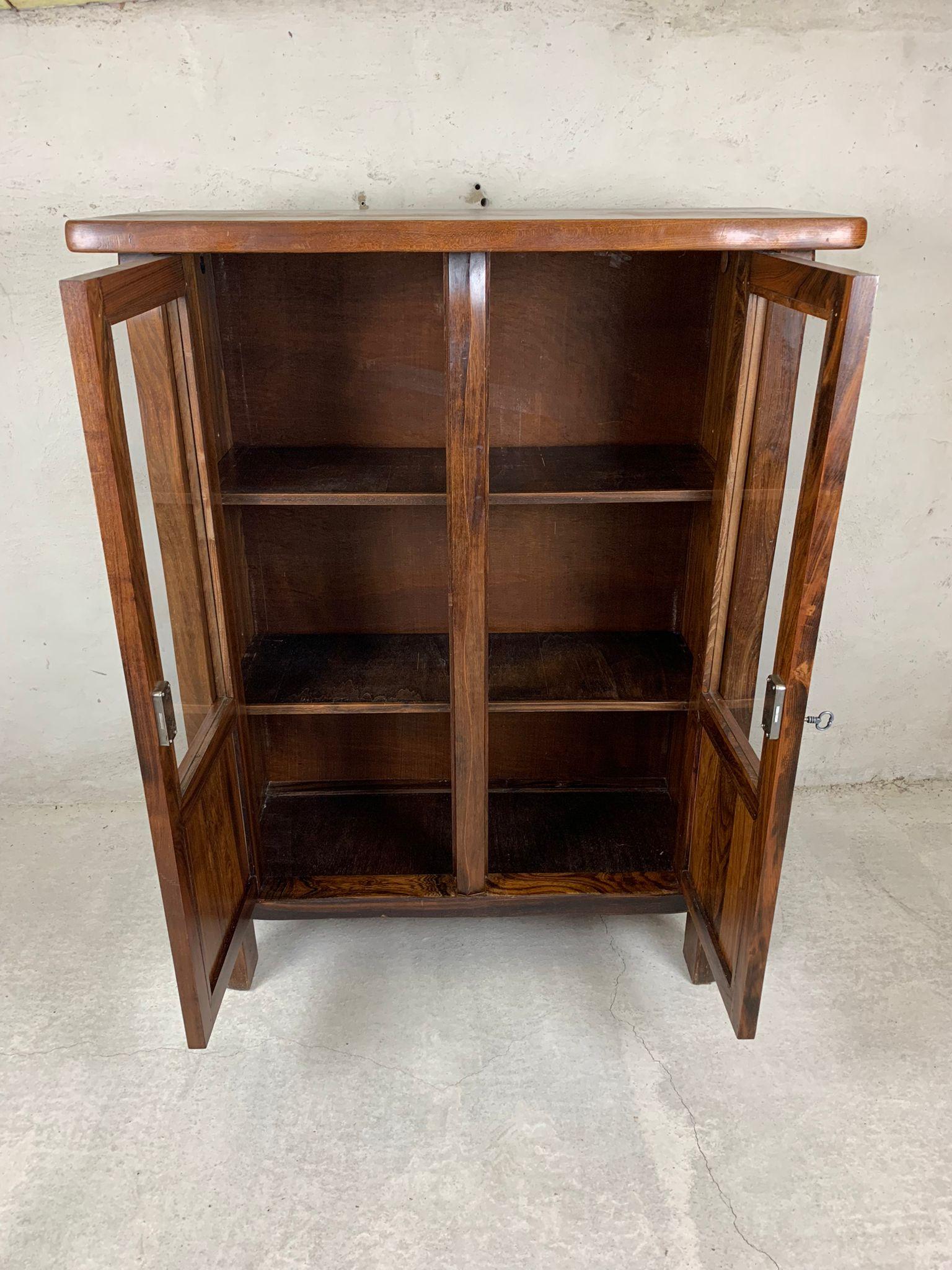 Brutalist Elm Buffet Cabinet by Olavi Hanninen In Good Condition For Sale In Temse, BE