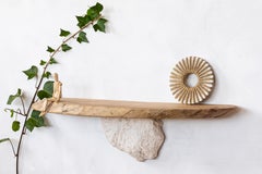 Brutalist Elm Wood Console by Jean-Baptiste Van Den Heede