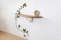 Console brutaliste en bois d'orme par Jean-Baptiste Van Den Heede