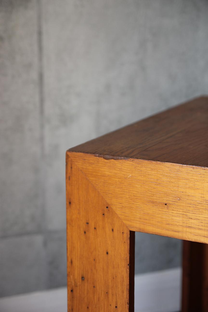 Oak Brutalist End Table in the manner of Louise Liljencrantz For Sale