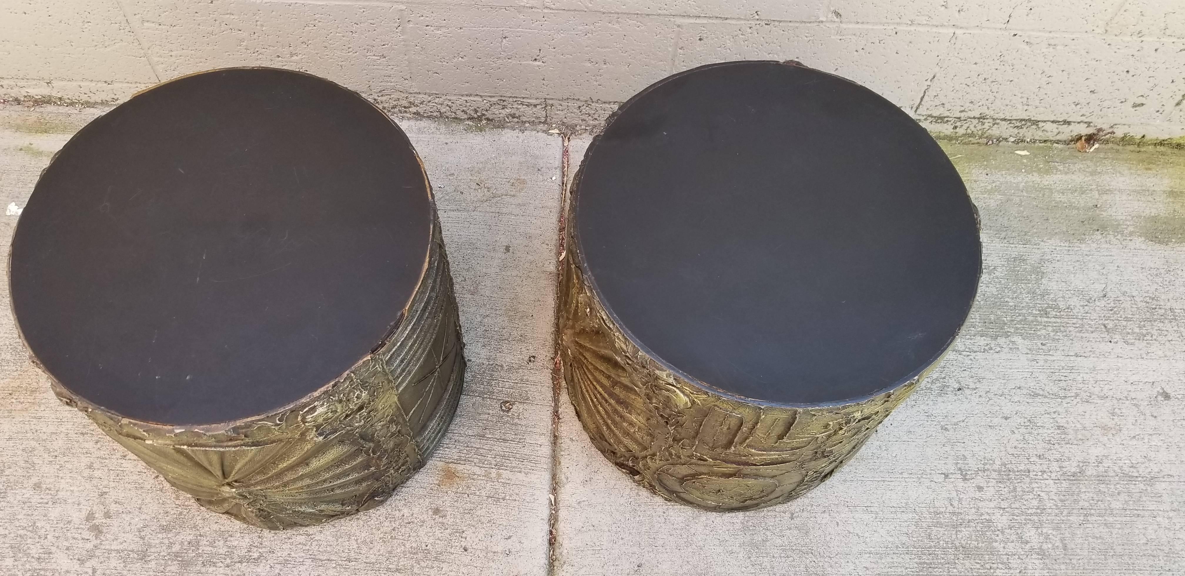 Brutalist End Tables by Adrian Pearsall In Fair Condition In Fulton, CA