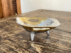 Brutalist Ethnic Sweet Bowl Handmade in Spain Aluminium Brass