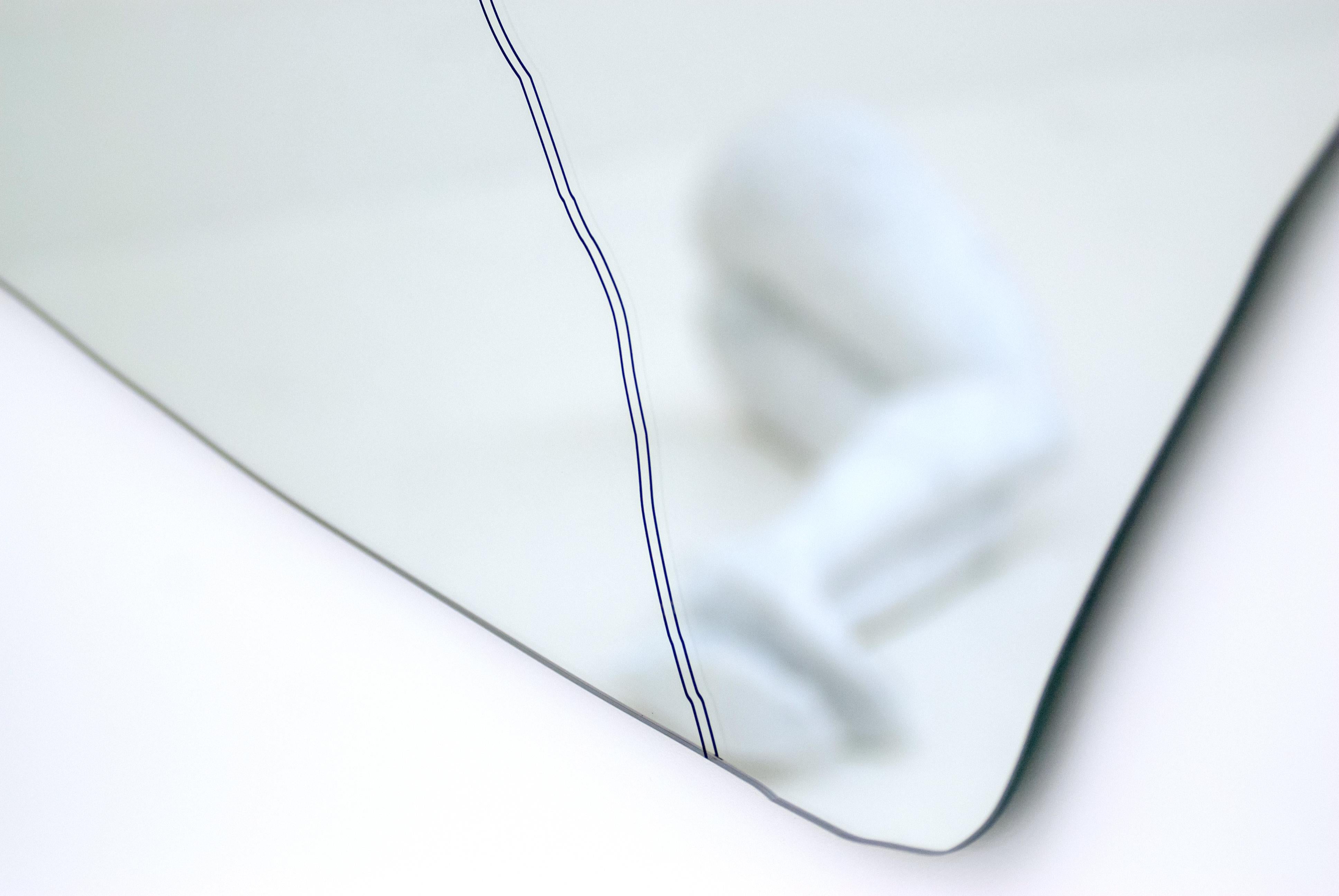 Grand contemporary art brutalist mirror by Roos Schneijderberg For Sale 1