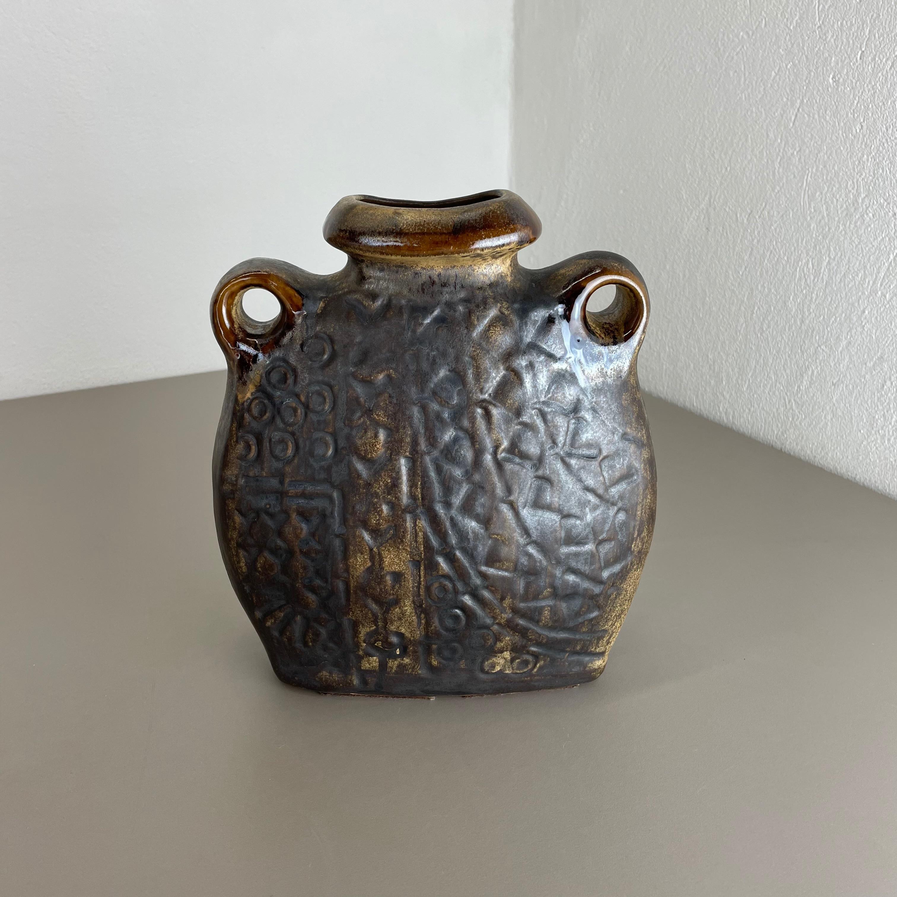 Brutalist Fat Lava Ceramic Vase Heinz Siery Carstens Tönnieshof, Germany, 1970s For Sale 12