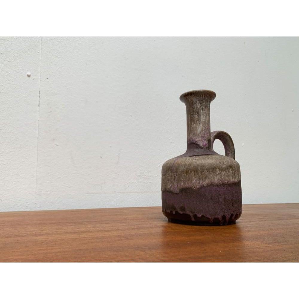 Brutalist Fat Lava Pottery Vase from Ruscha, West Germany, 1960s For Sale 4