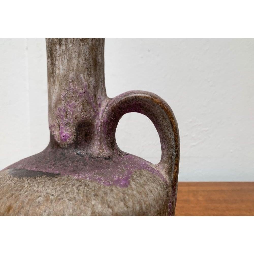 Brutalist Fat Lava Pottery Vase from Ruscha, West Germany, 1960s For Sale 5