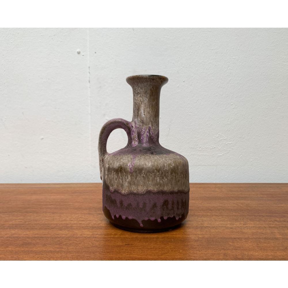 Brutalist Fat Lava Pottery Vase from Ruscha, West Germany, 1960s For Sale 6