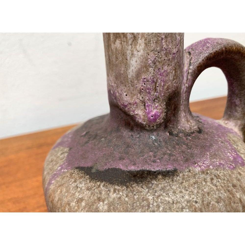 Mid-Century Modern Brutalist Fat Lava Pottery Vase from Ruscha, West Germany, 1960s For Sale
