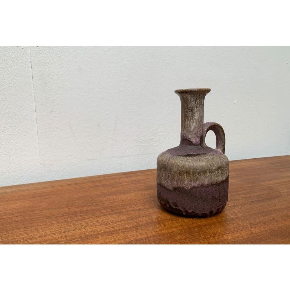 Brutalist Fat Lava Pottery Vase from Ruscha, West Germany, 1960s For Sale 1