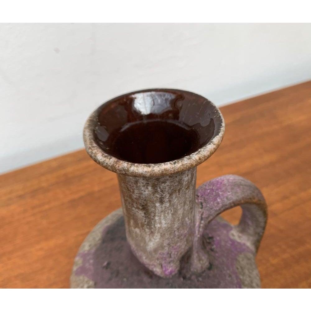Brutalist Fat Lava Pottery Vase from Ruscha, West Germany, 1960s For Sale 2
