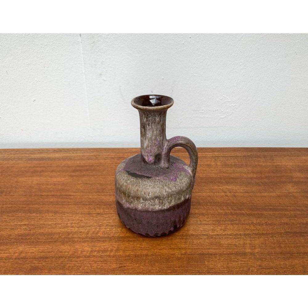 Brutalist Fat Lava Pottery Vase from Ruscha, West Germany, 1960s For Sale 3