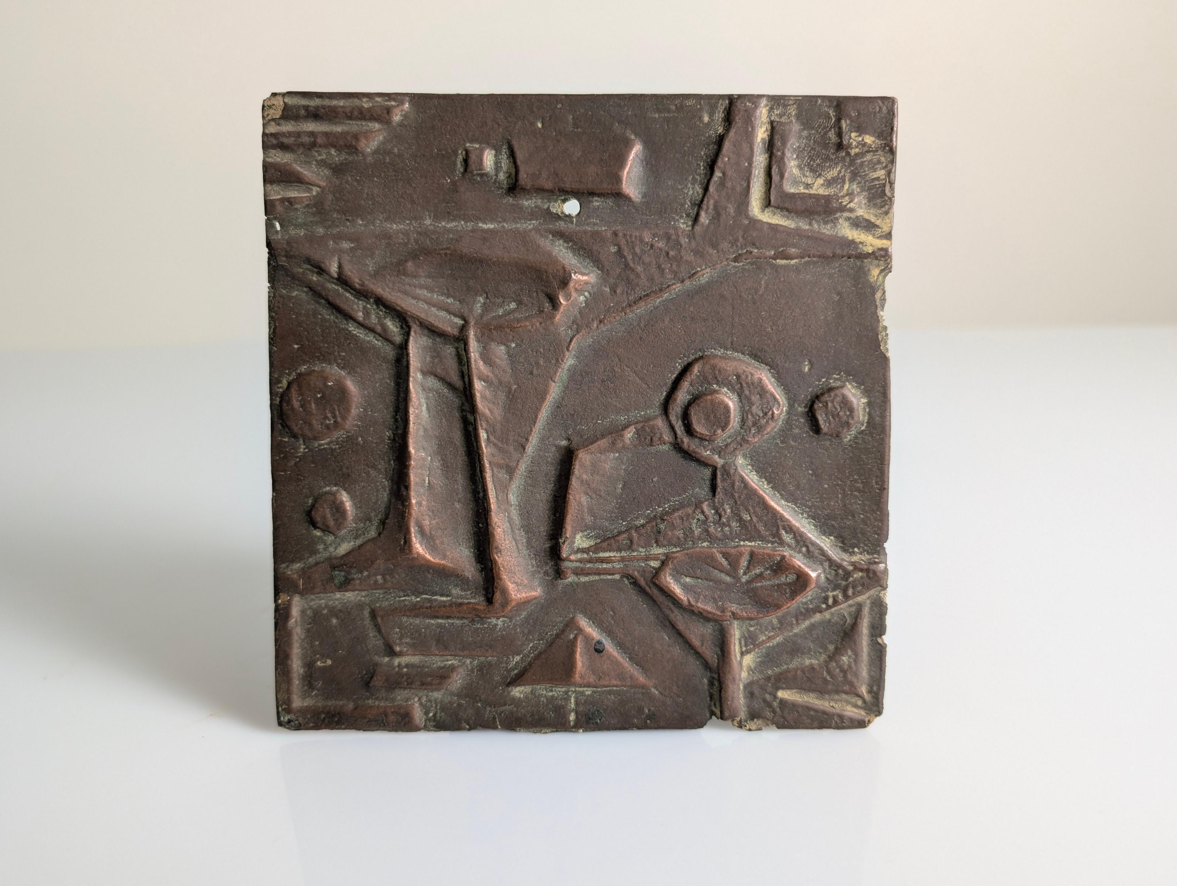 European Brutalist Fiberglass Relief Wall Plaque, 1960s For Sale