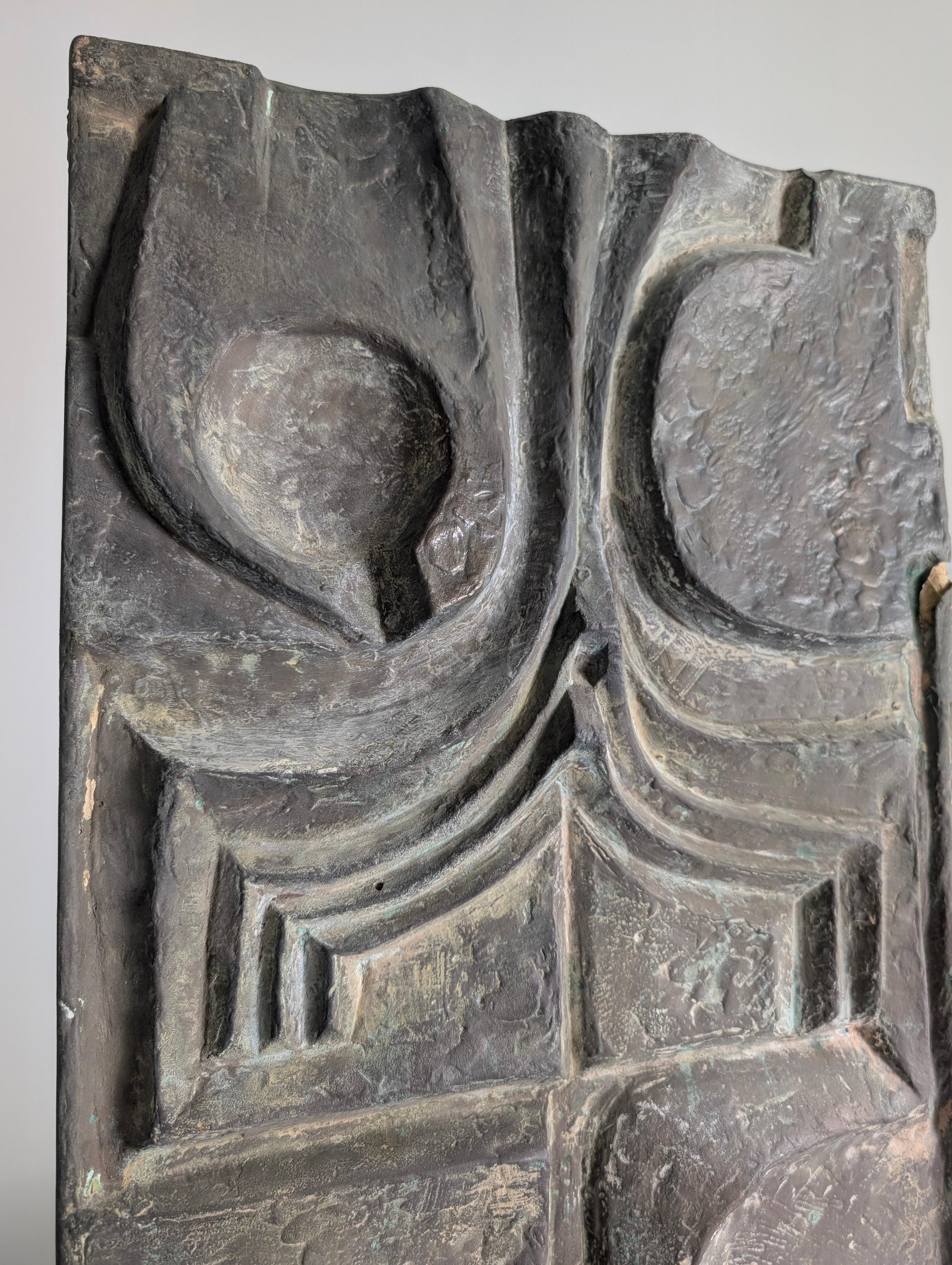 Brutalistische Wandtafel aus Glasfaserrelief, 1960er Jahre (Brutalismus) im Angebot