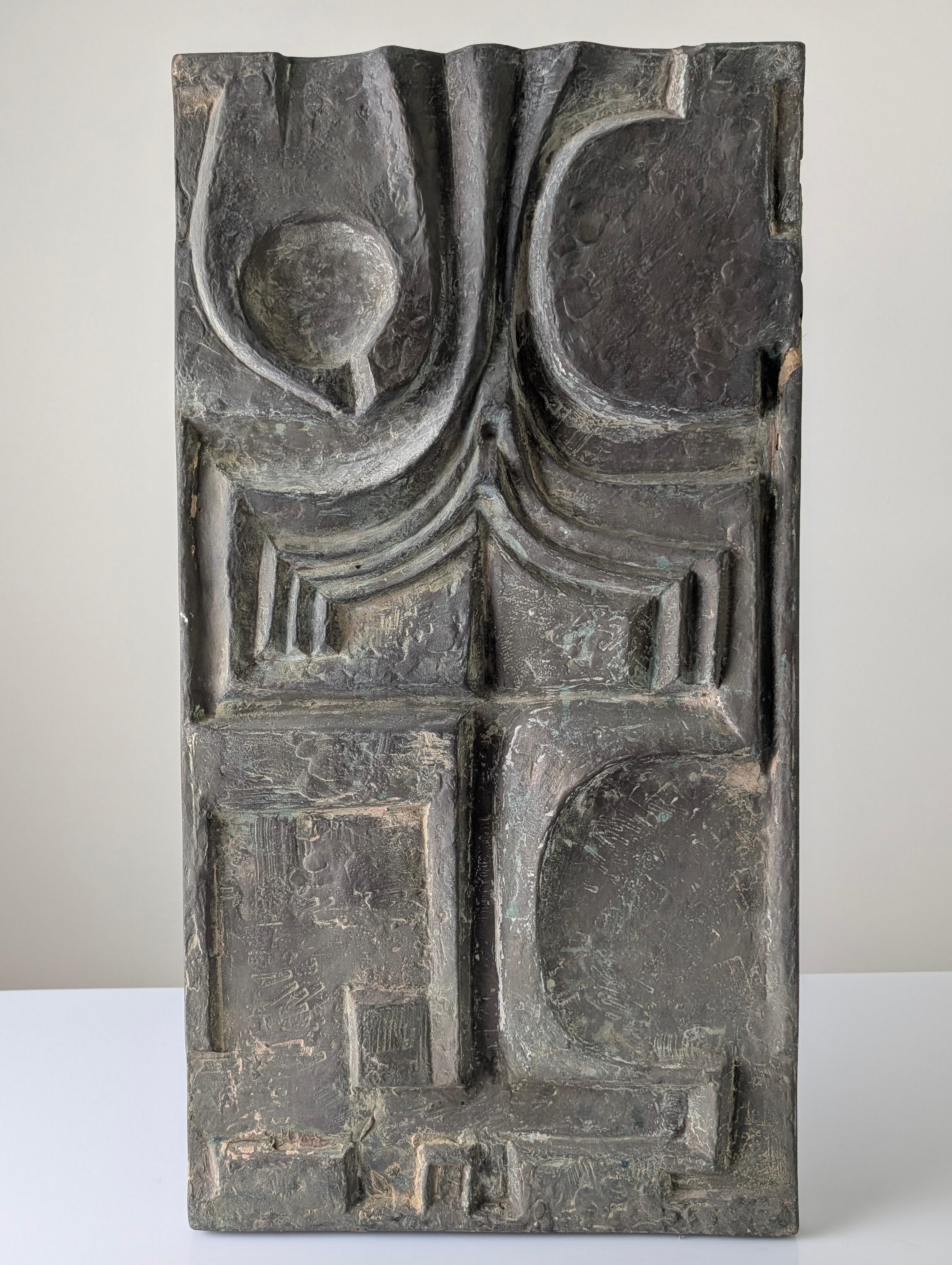 Brutalistische Wandtafel aus Glasfaserrelief, 1960er Jahre (Europäisch) im Angebot
