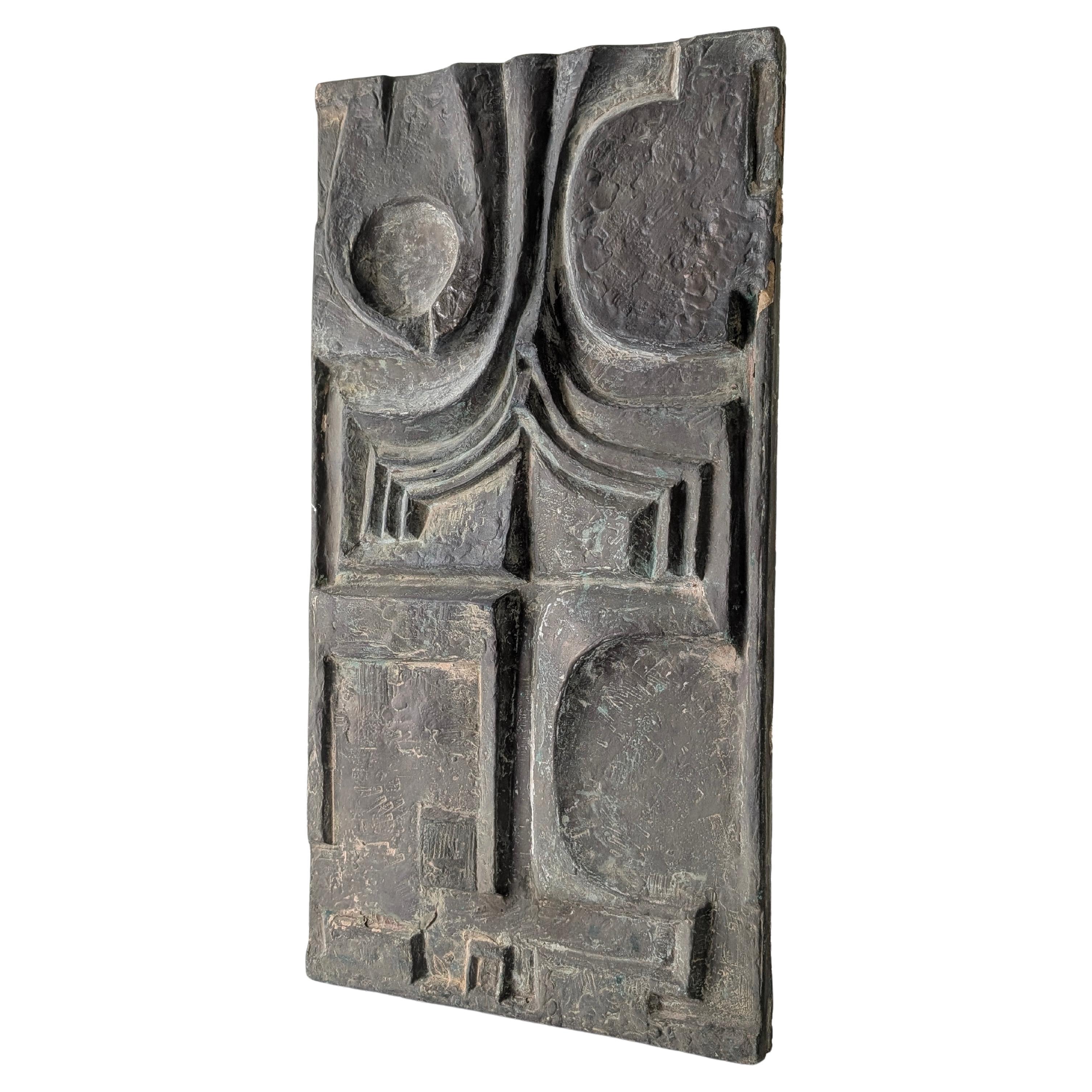 Brutalistische Wandtafel aus Glasfaserrelief, 1960er Jahre im Angebot