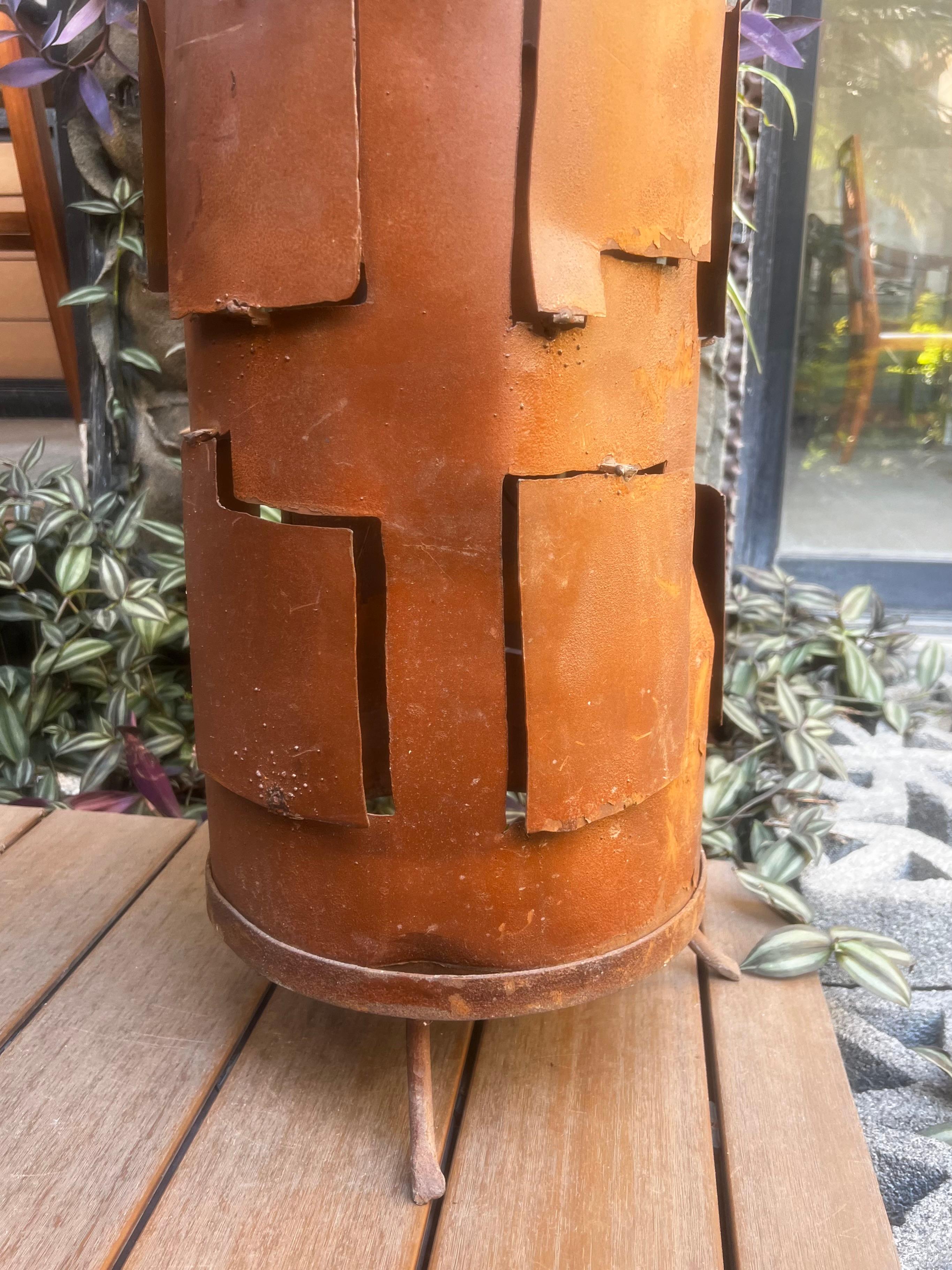 Brutalist Floor Handmade Lamp, Circa 1960 For Sale 1
