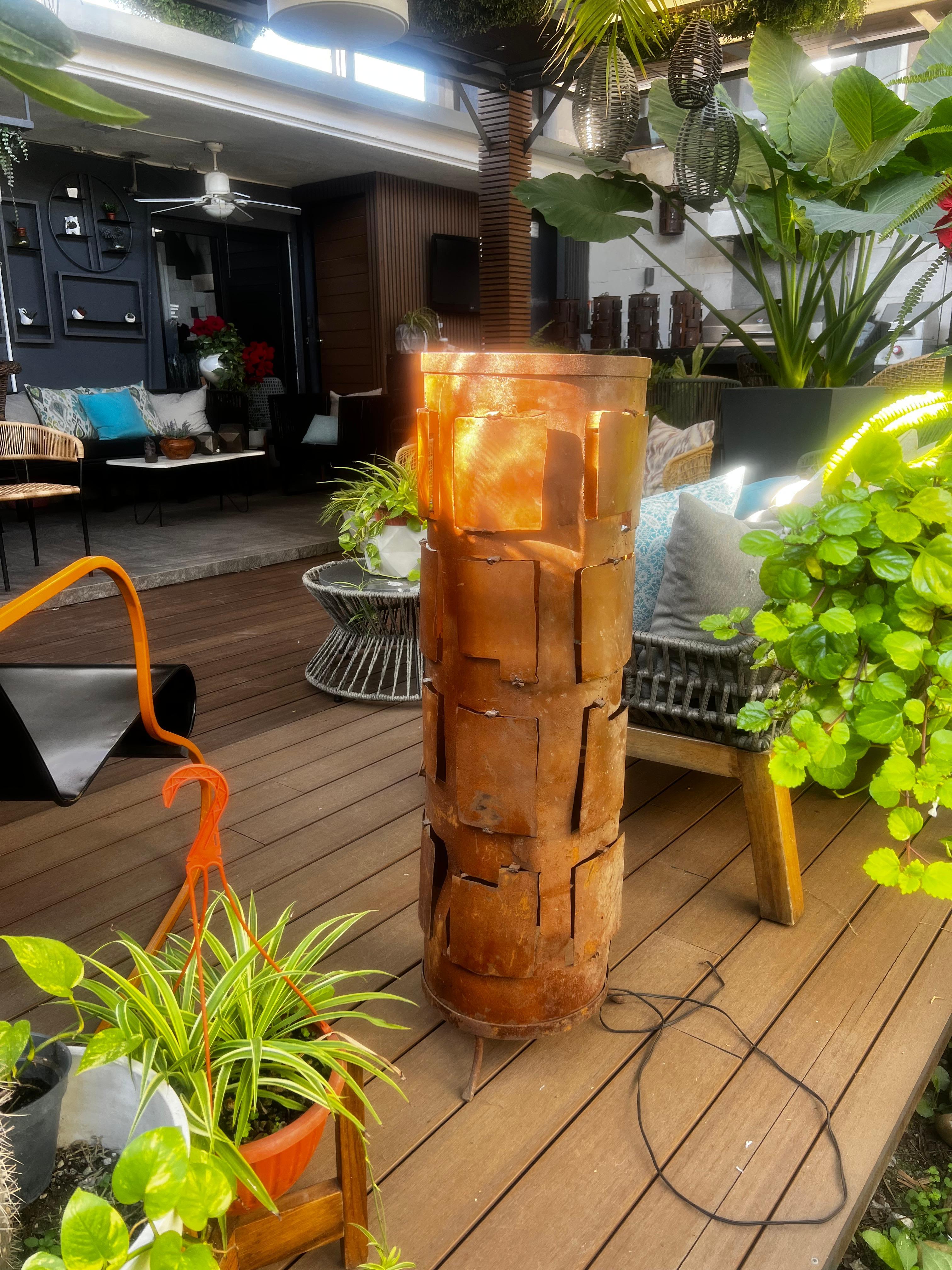 Brutalist Floor Handmade Lamp, Circa 1960 For Sale 2