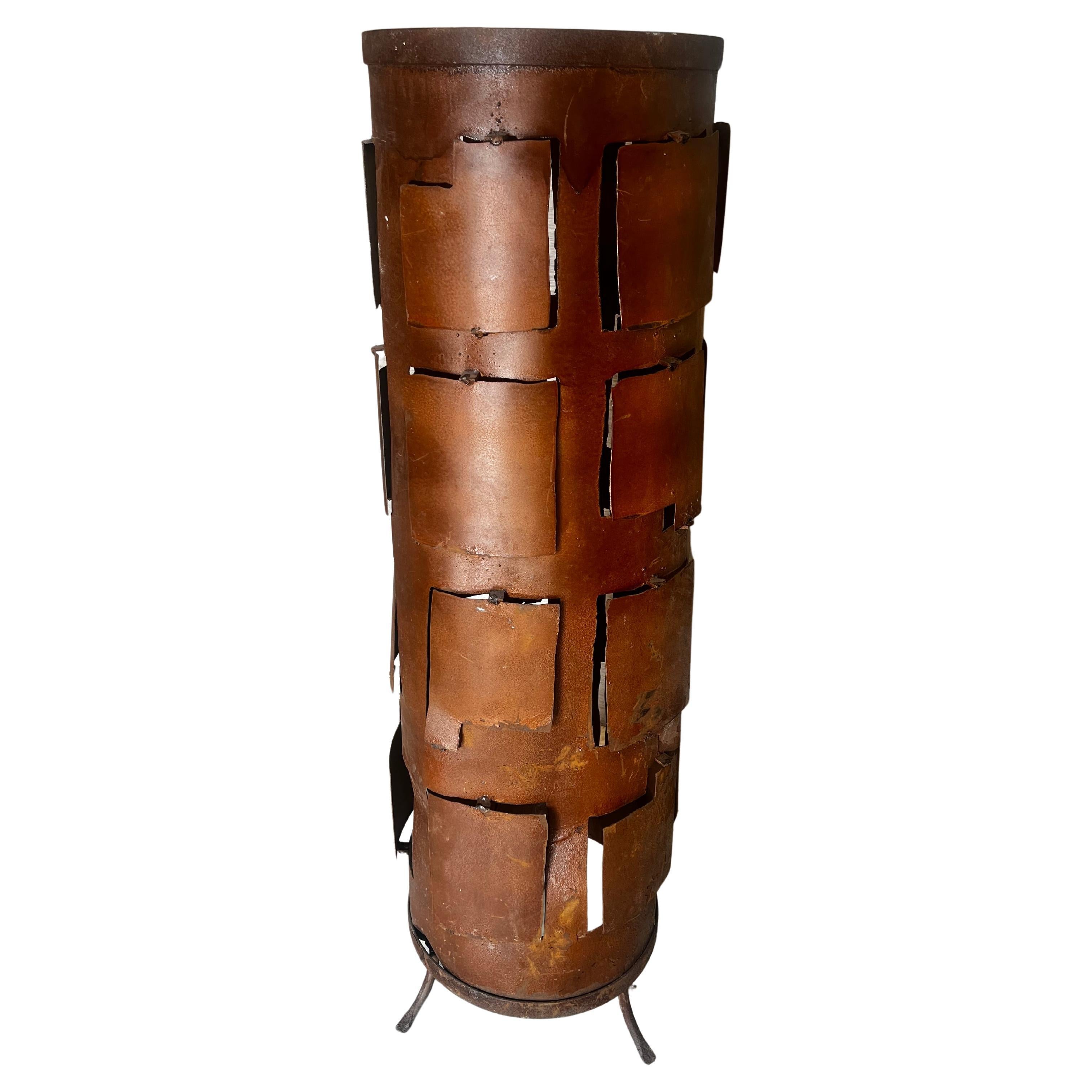 Brutalist Floor Handmade Lamp, Circa 1960