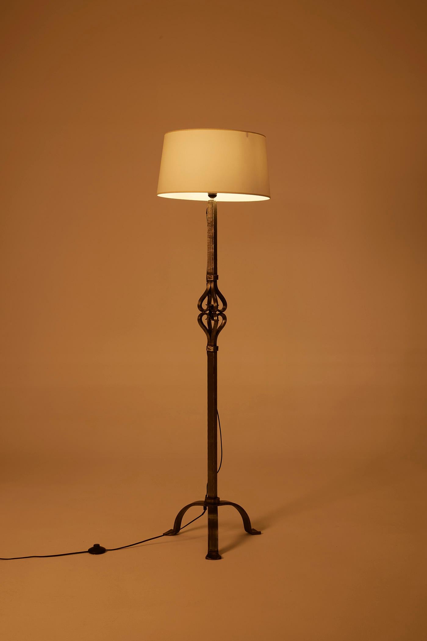 French Brutalist floor lamp