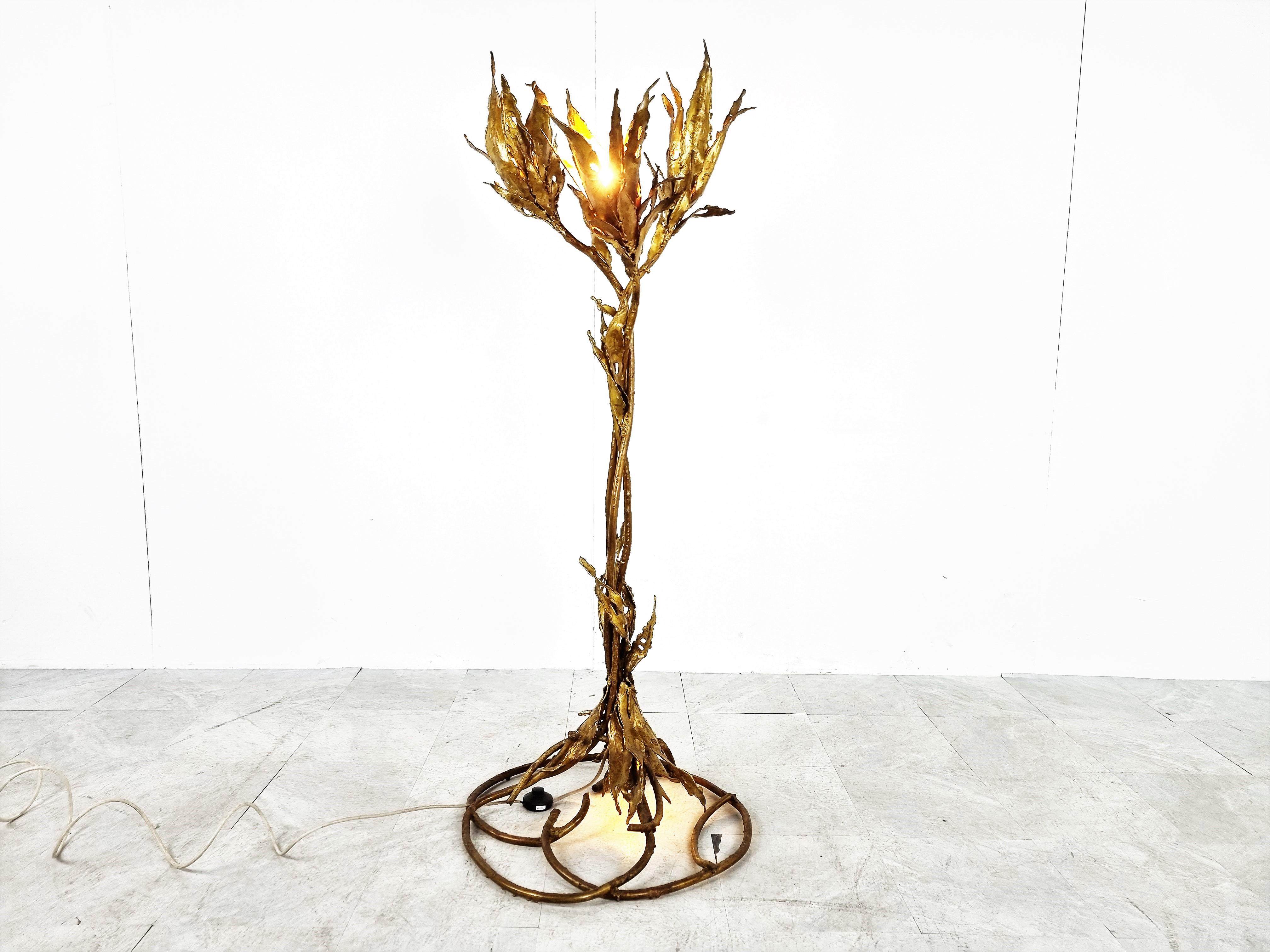 Belgian Brutalist Floor Lamp in Signed by Paul Moerenhout, 1970s For Sale